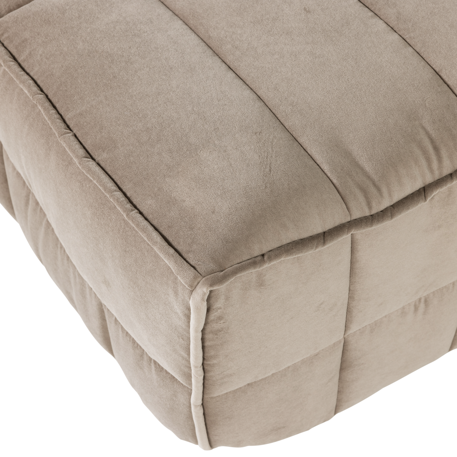 Puff aus Samt CLUSTER beige