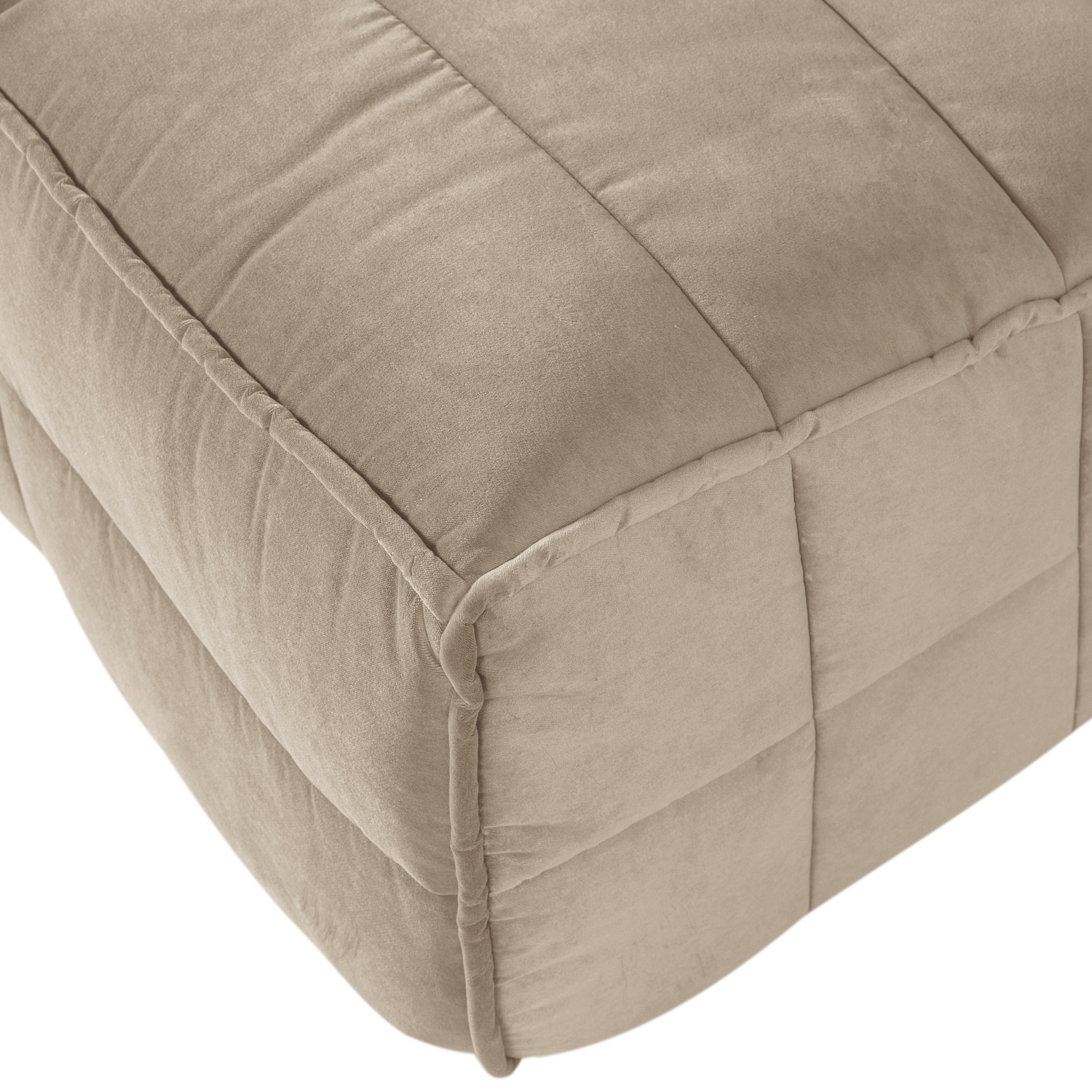 Sofa aus Samt CLUSTER BENCH - Modul für 3 Personen in Sandfarbe
