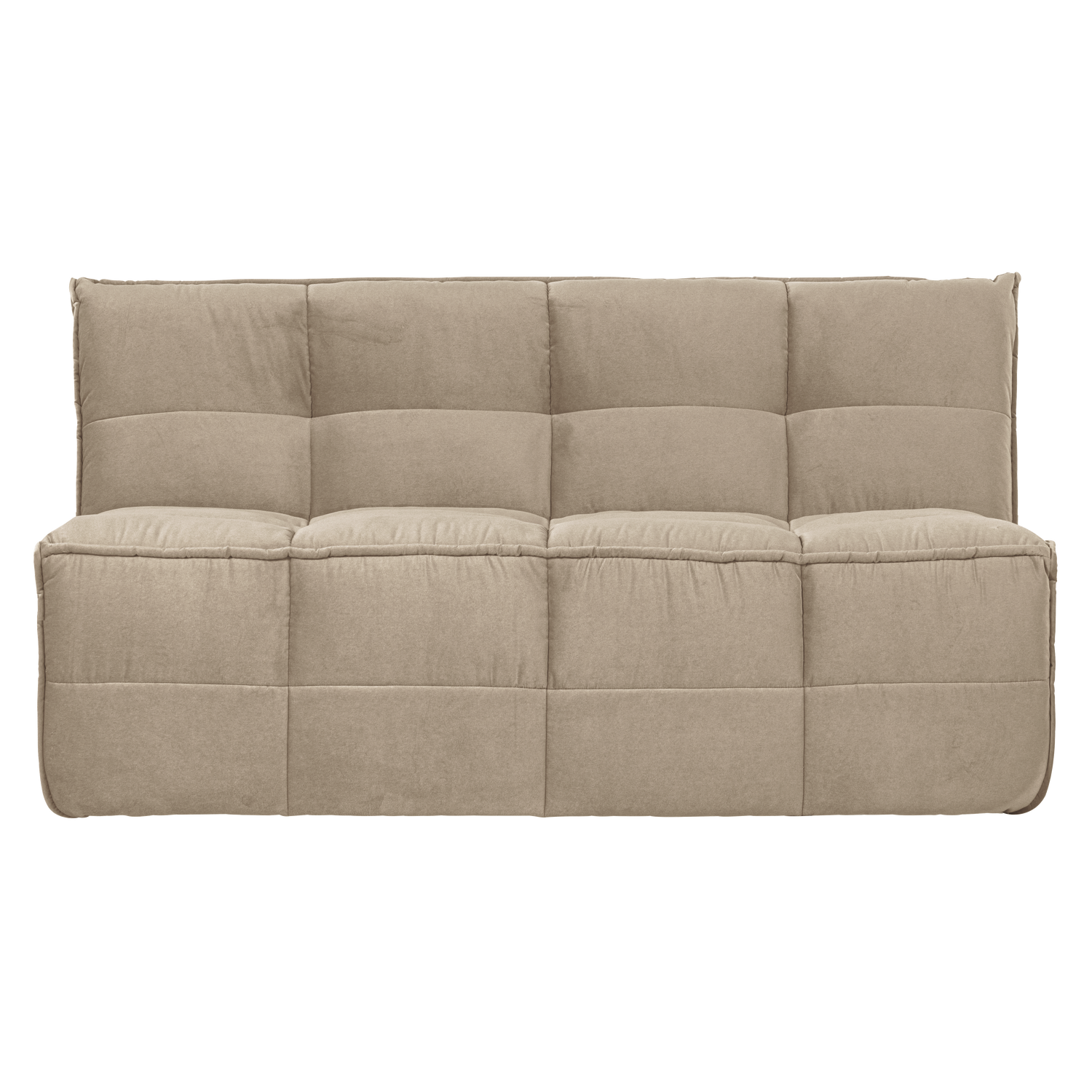 Sofa aus Samt CLUSTER BENCH - Modul für 3 Personen in Sandfarbe