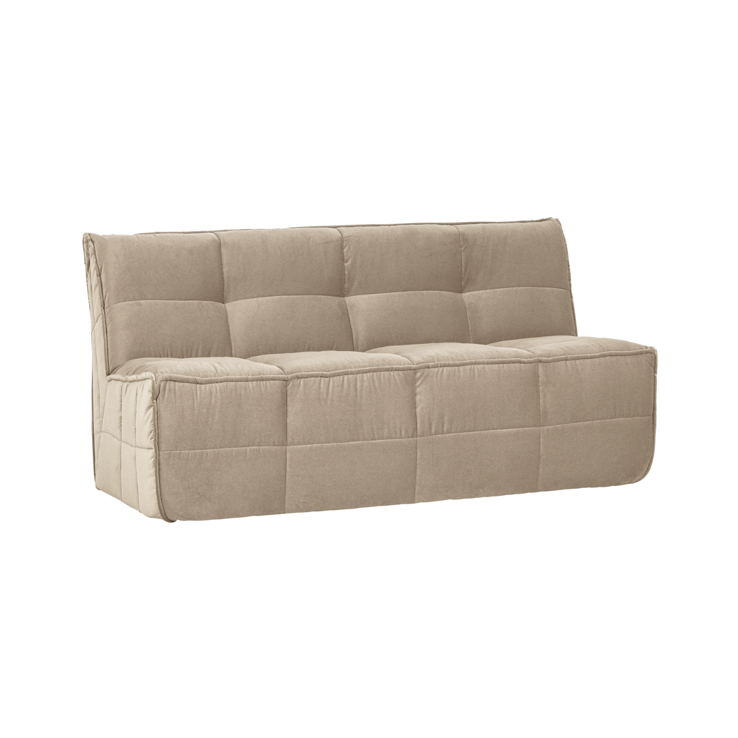 Sofa aus Samt CLUSTER BENCH - Modul für 3 Personen in Sandfarbe