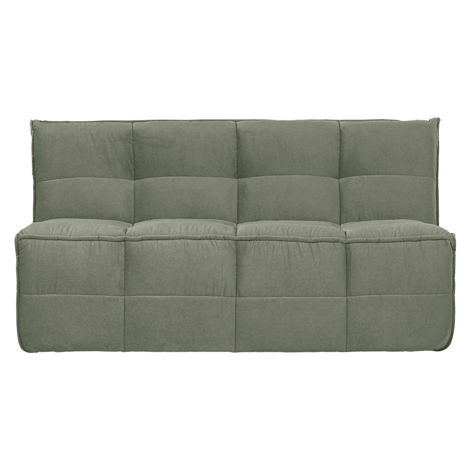 Sofa aus Samt CLUSTER BENCH - Modul für 3 Personen in Pistazienfarbe