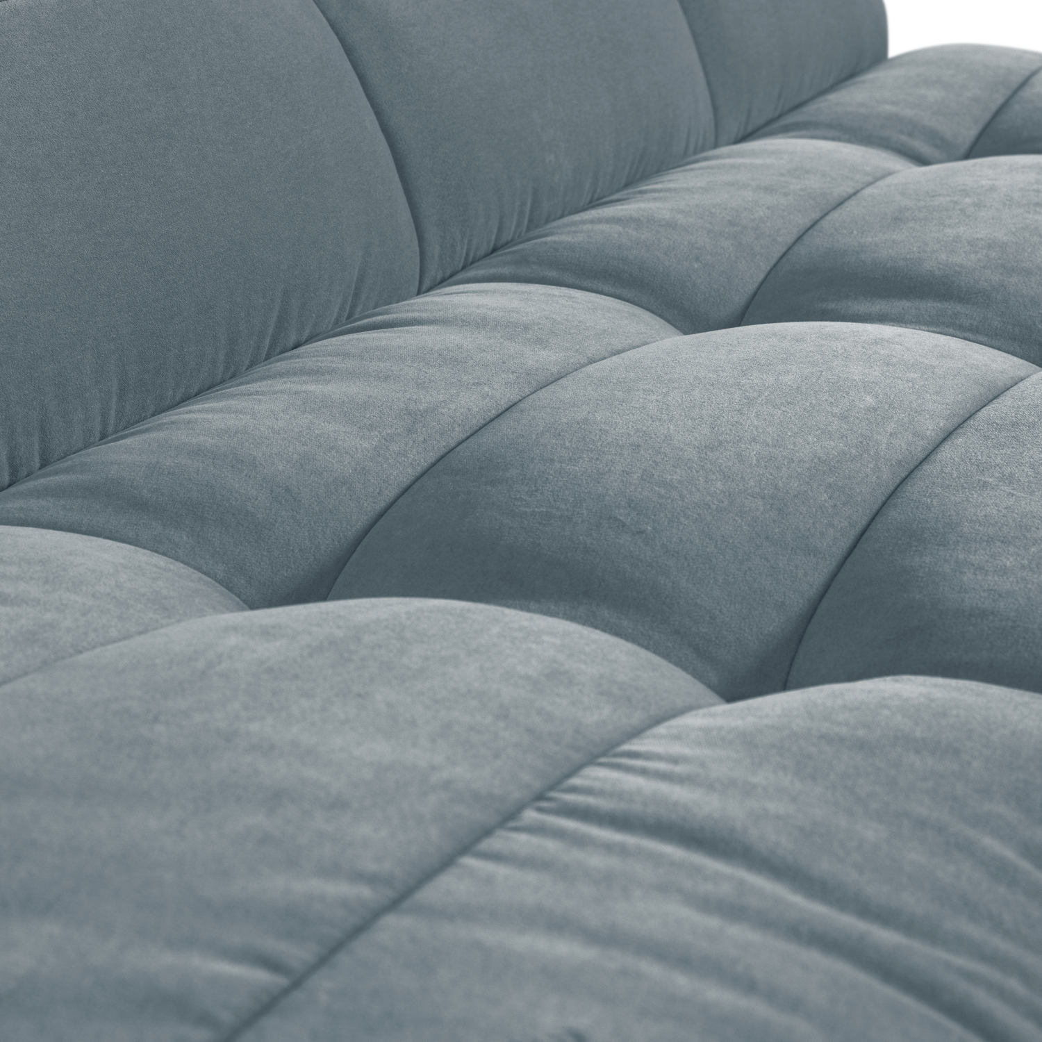 Sofa aus Samt CLUSTER BENCH - Modul für 3 Personen in Türkis
