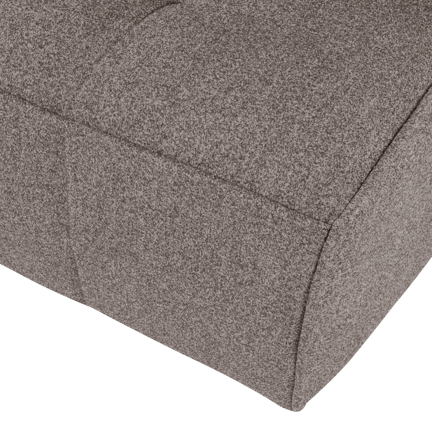 Sofa CLUSTER - 3-seater module in gray-brown bouclé