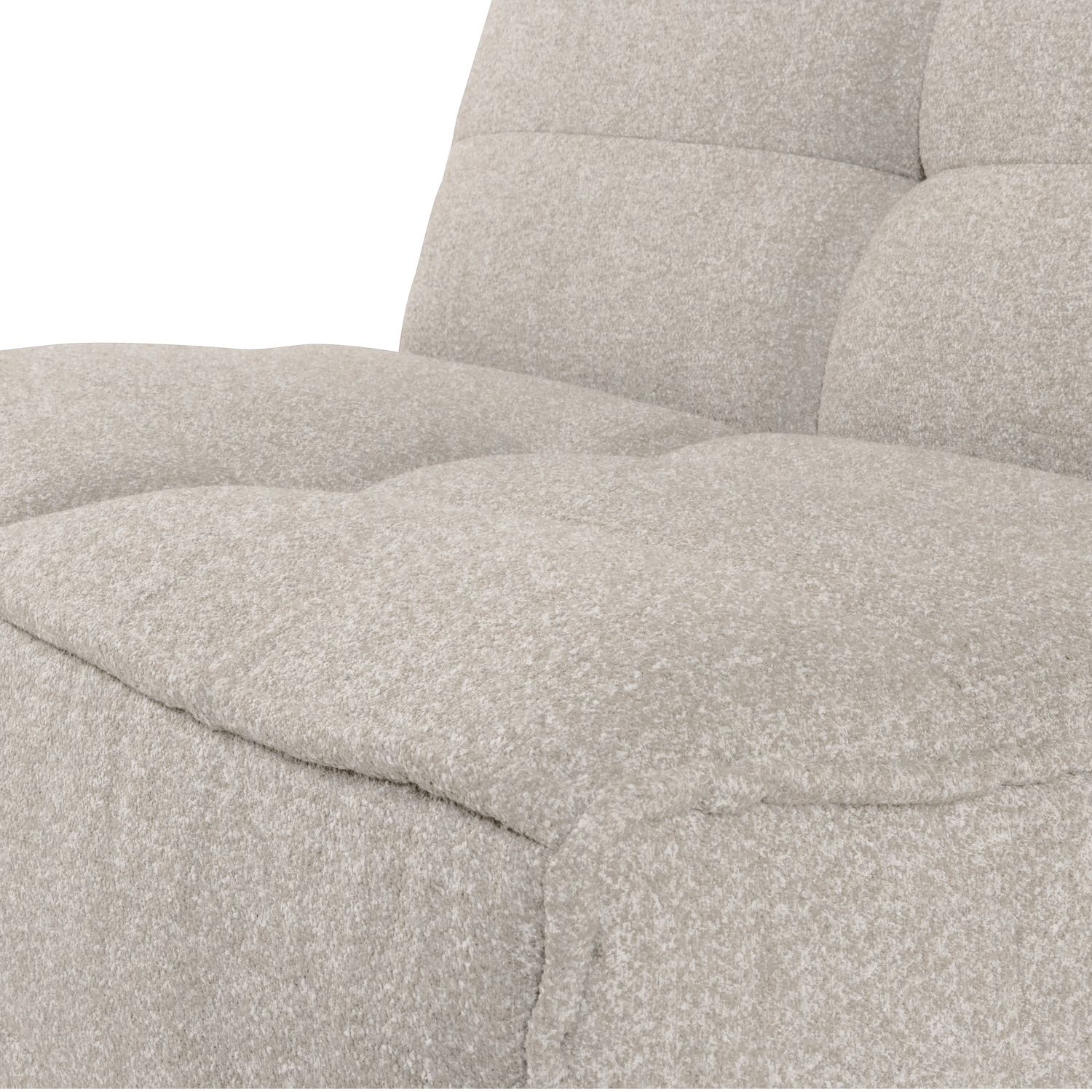 Sessel / Modul CLUSTER sandfarbener Bouclé