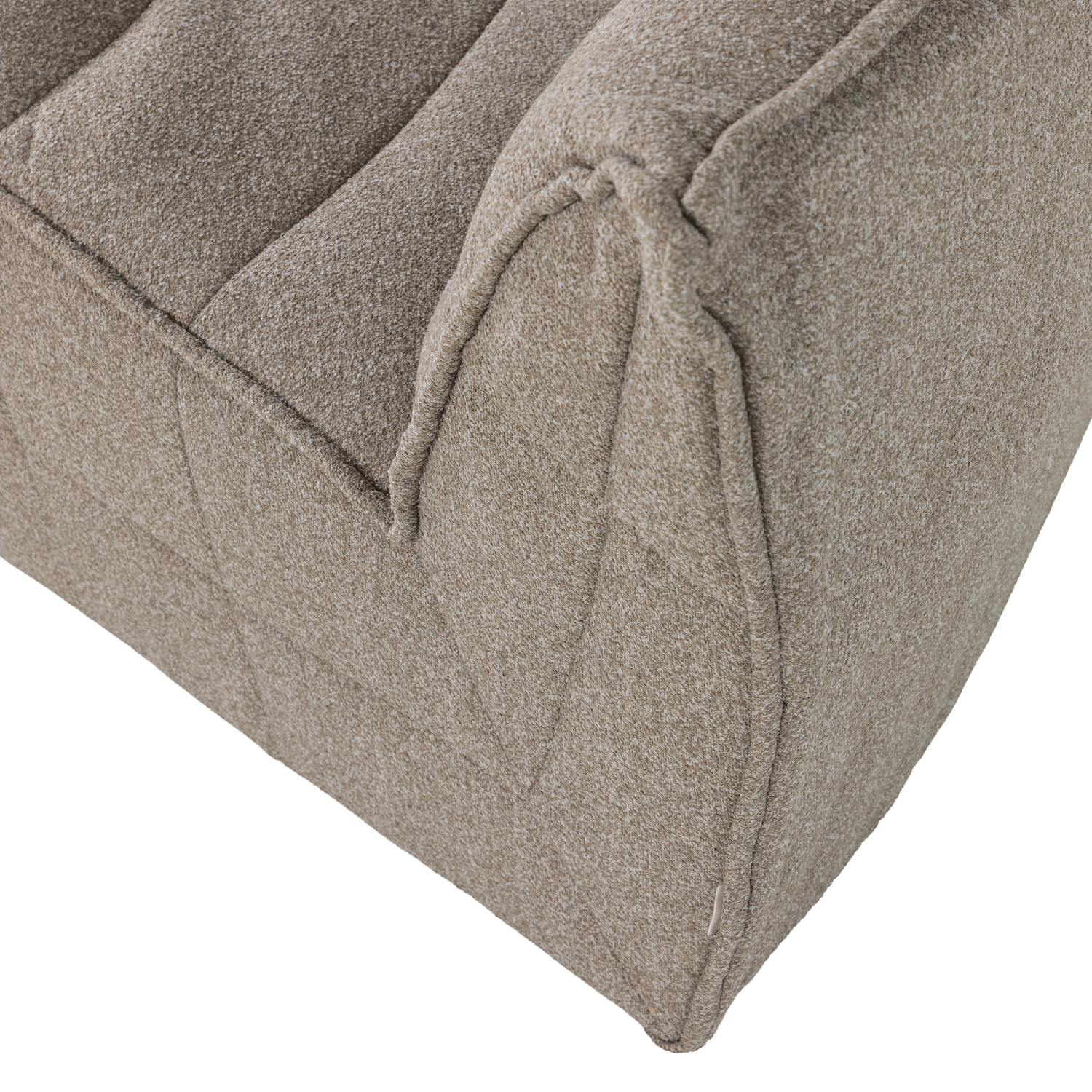 Sofa CLUSTER - Eckmodul beige Bouclé