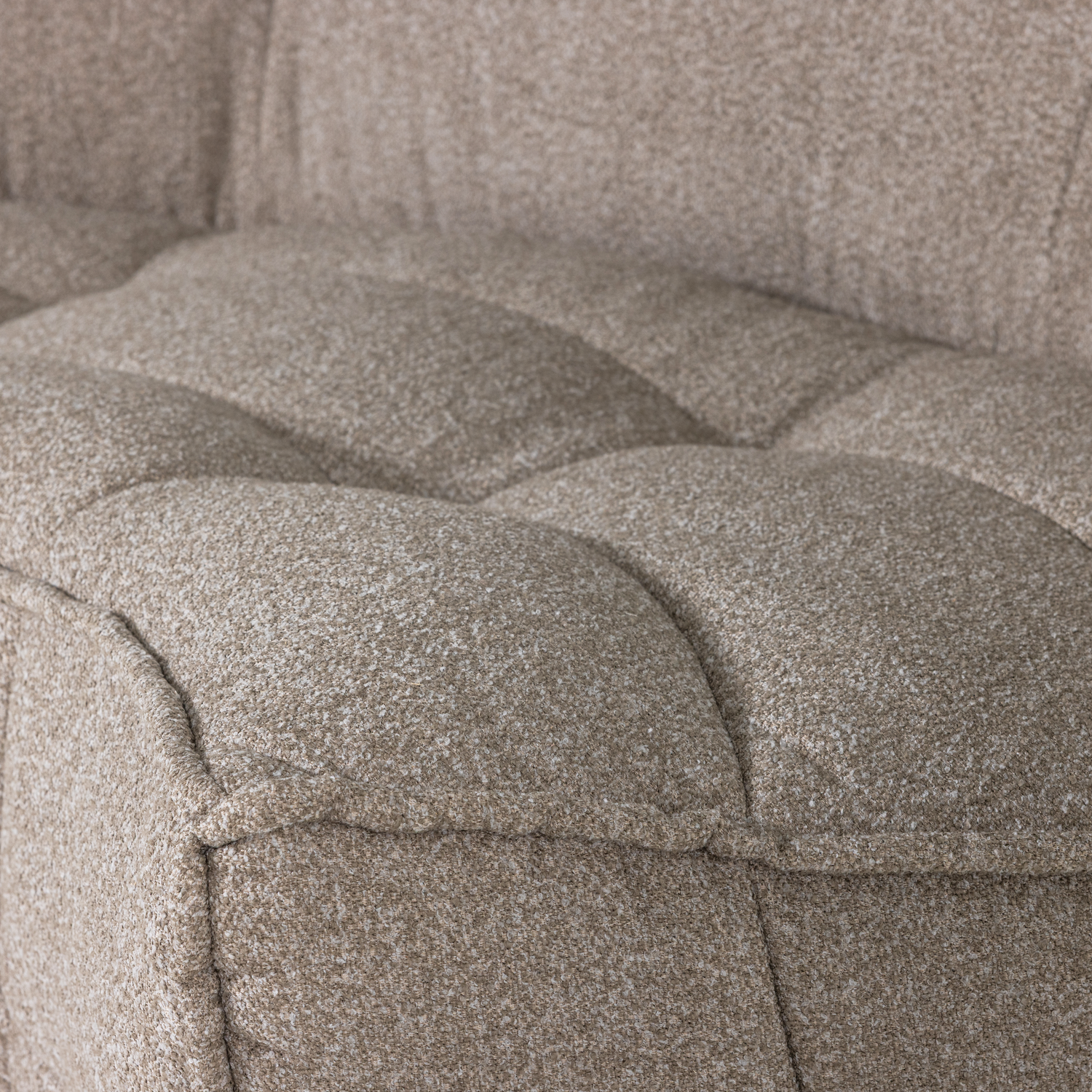 Sofa CLUSTER - Eckmodul beige Bouclé