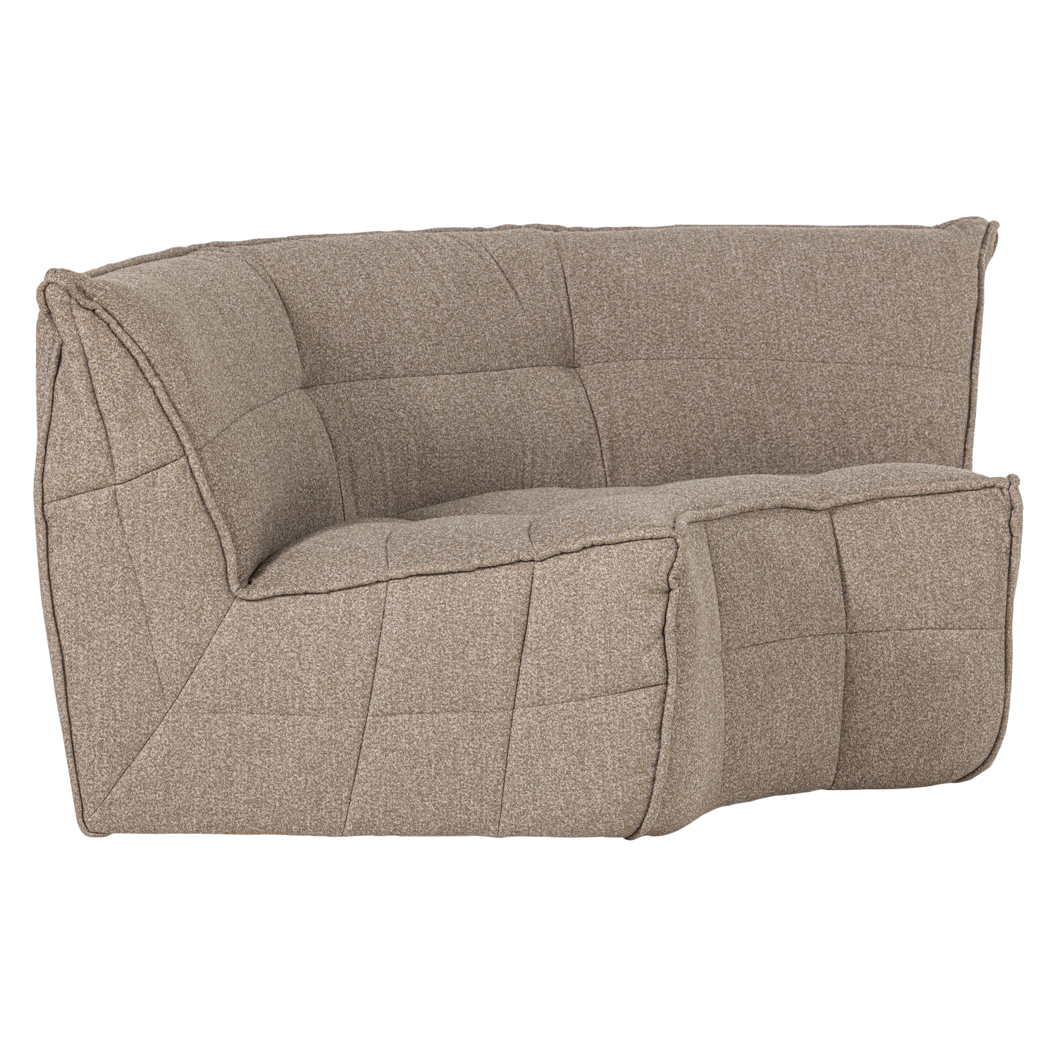 Sofa CLUSTER - Eckmodul beige Bouclé