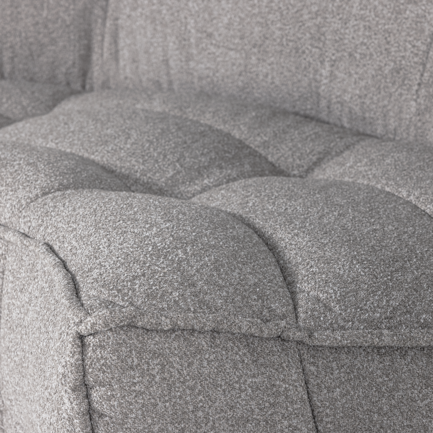 Sofa CLUSTER - graues Bouclé-Eckmodul