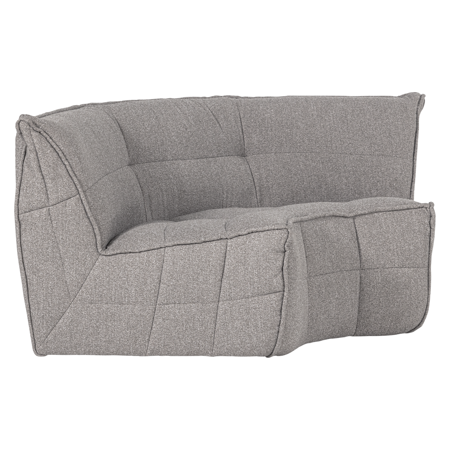 Sofa CLUSTER - graues Bouclé-Eckmodul