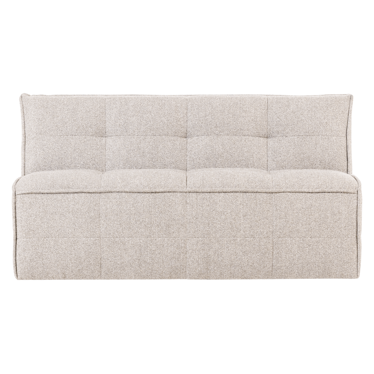 Sofa CLUSTER BENCH - Modul 3-Sitzer sandfarbener Bouclé