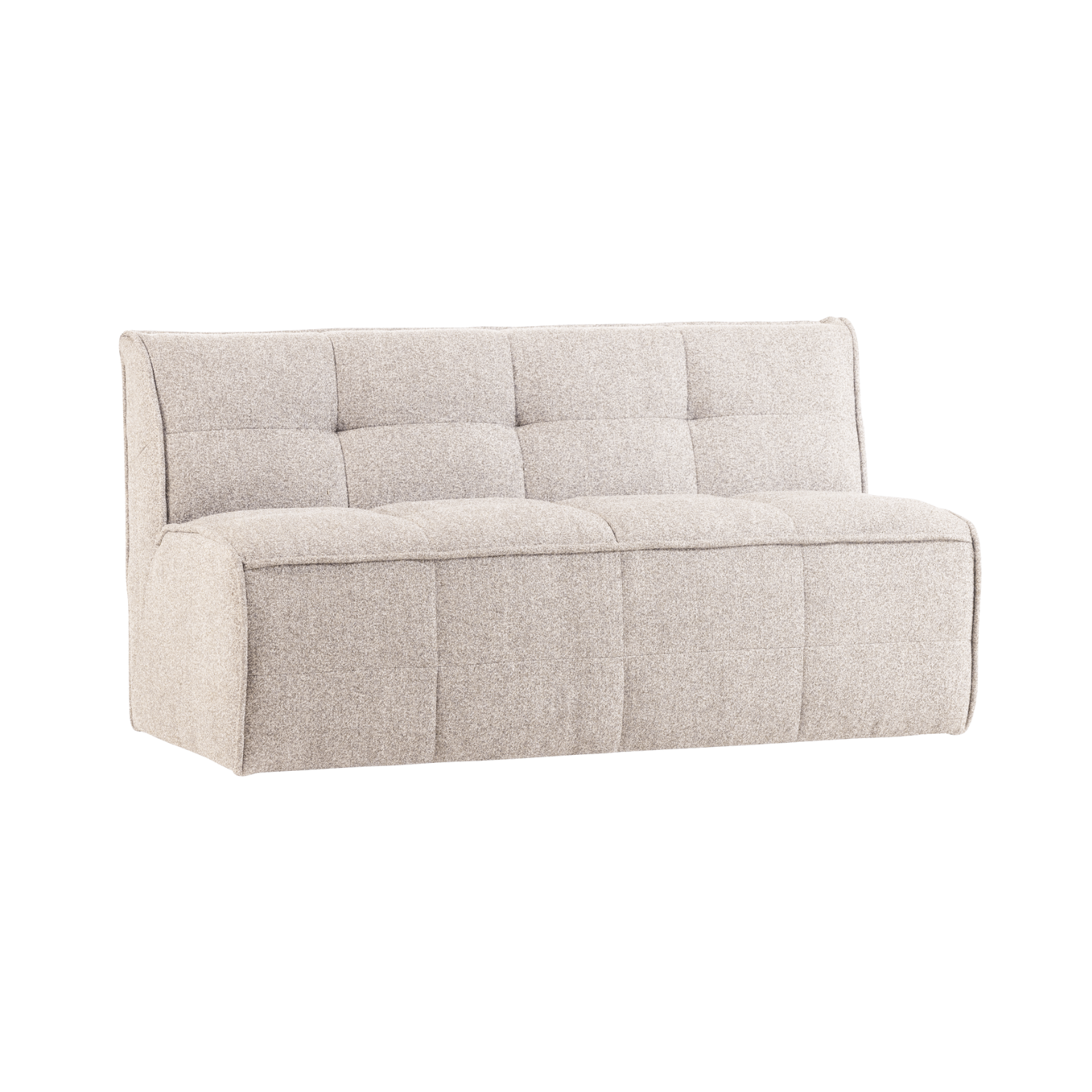 Sofa CLUSTER BENCH - Modul 3-Sitzer sandfarbener Bouclé