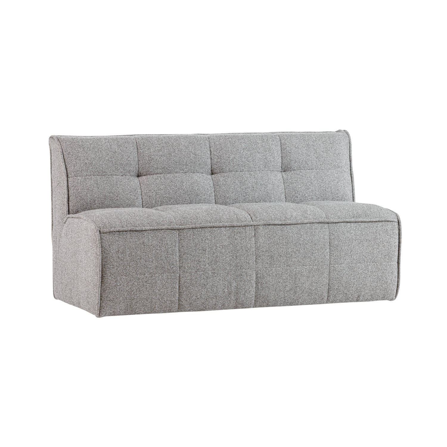 Sofa CLUSTER BENCH - Modul 3-Sitzer grauer Bouclé