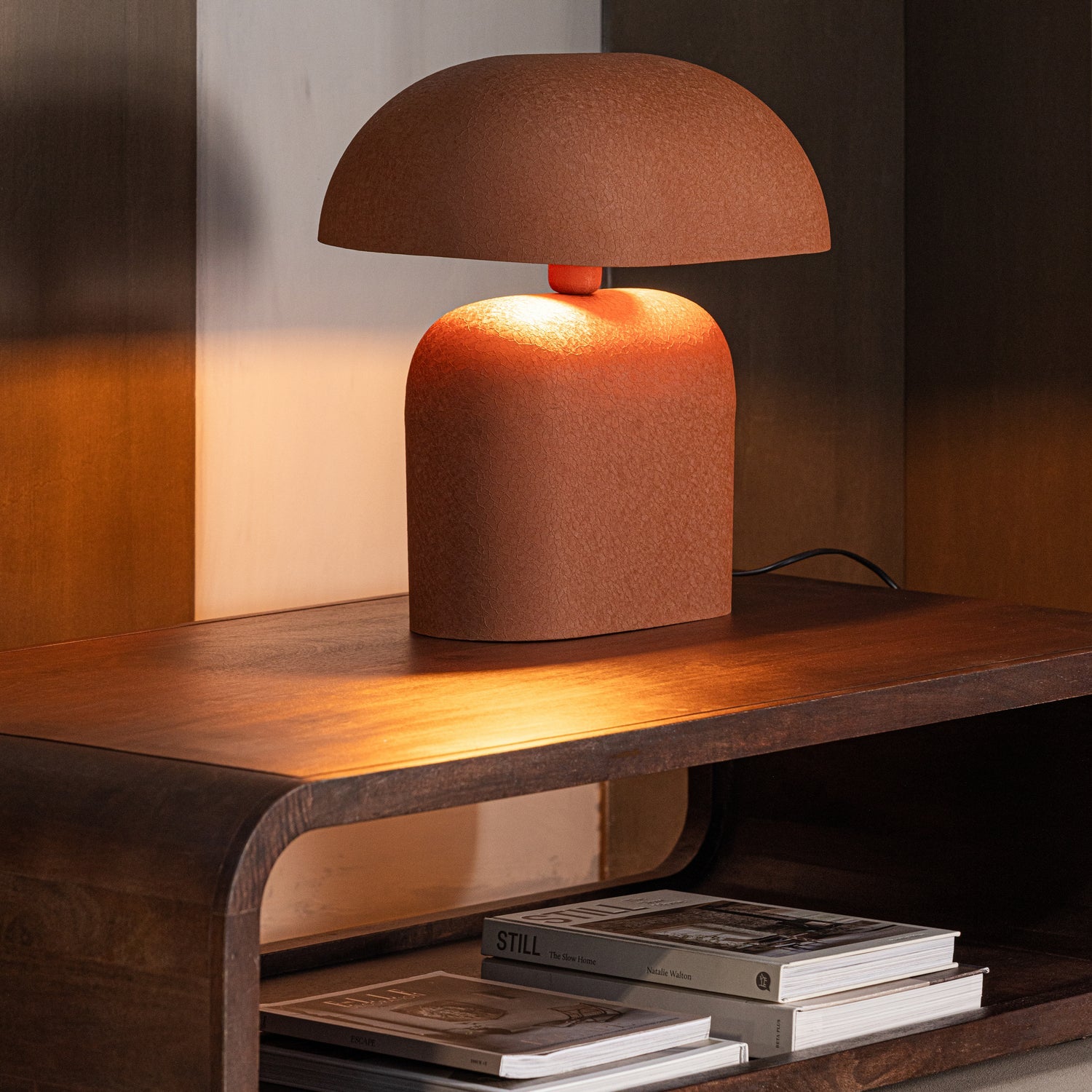 Lampa stołowa TILO brązowy – Woood
