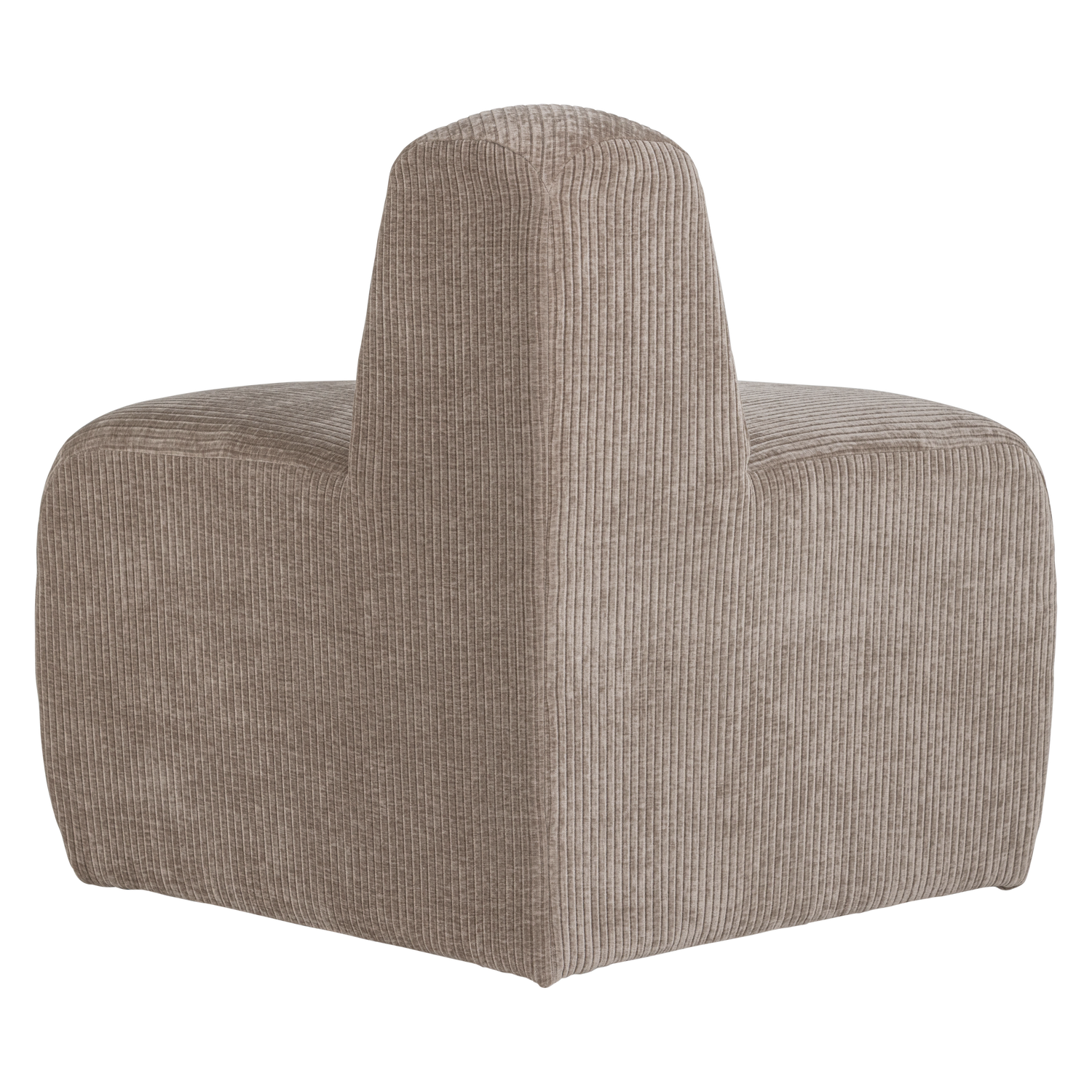 MOJO Modular Sofa - Rounded Corner Element in Beige Corduroy