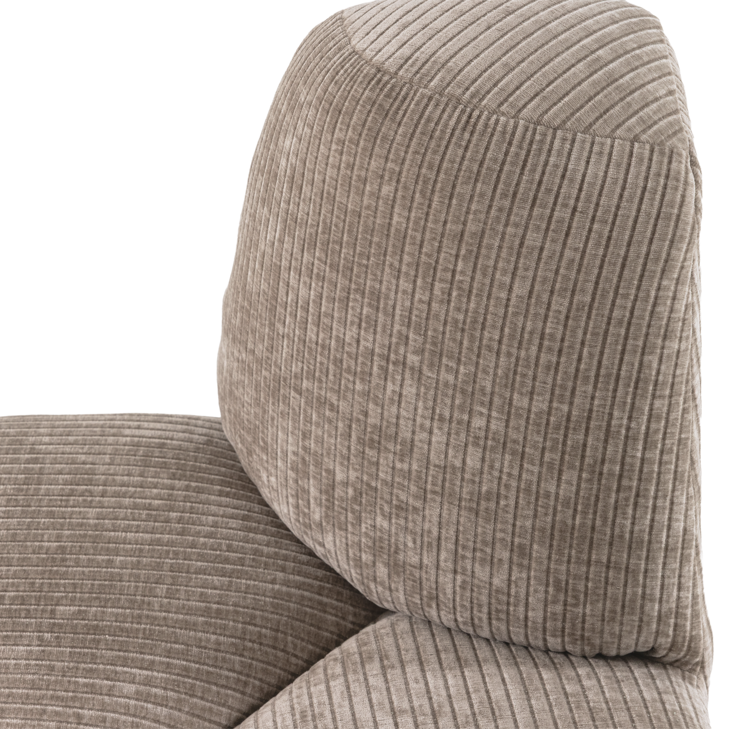 MOJO Modular Sofa - Rounded Corner Element in Beige Corduroy