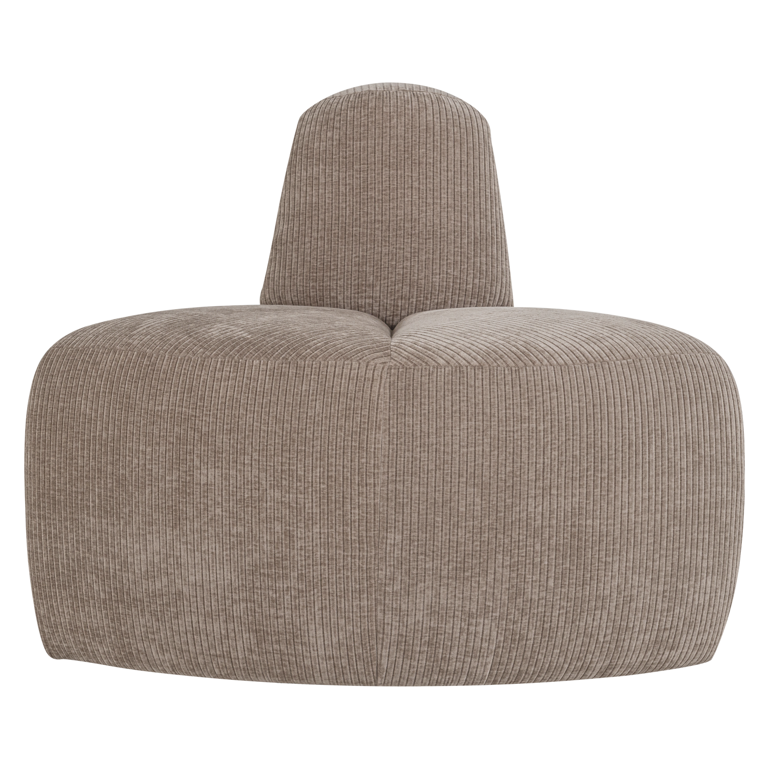MOJO Modular Sofa - Rounded Corner Element in Beige Corduroy