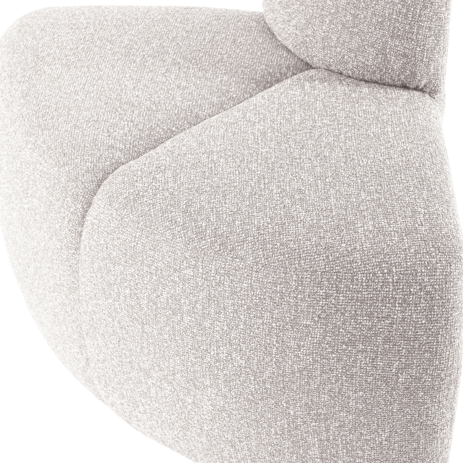 MOJO Modular Sofa - Rounded Corner Element in Ecru Bouclé