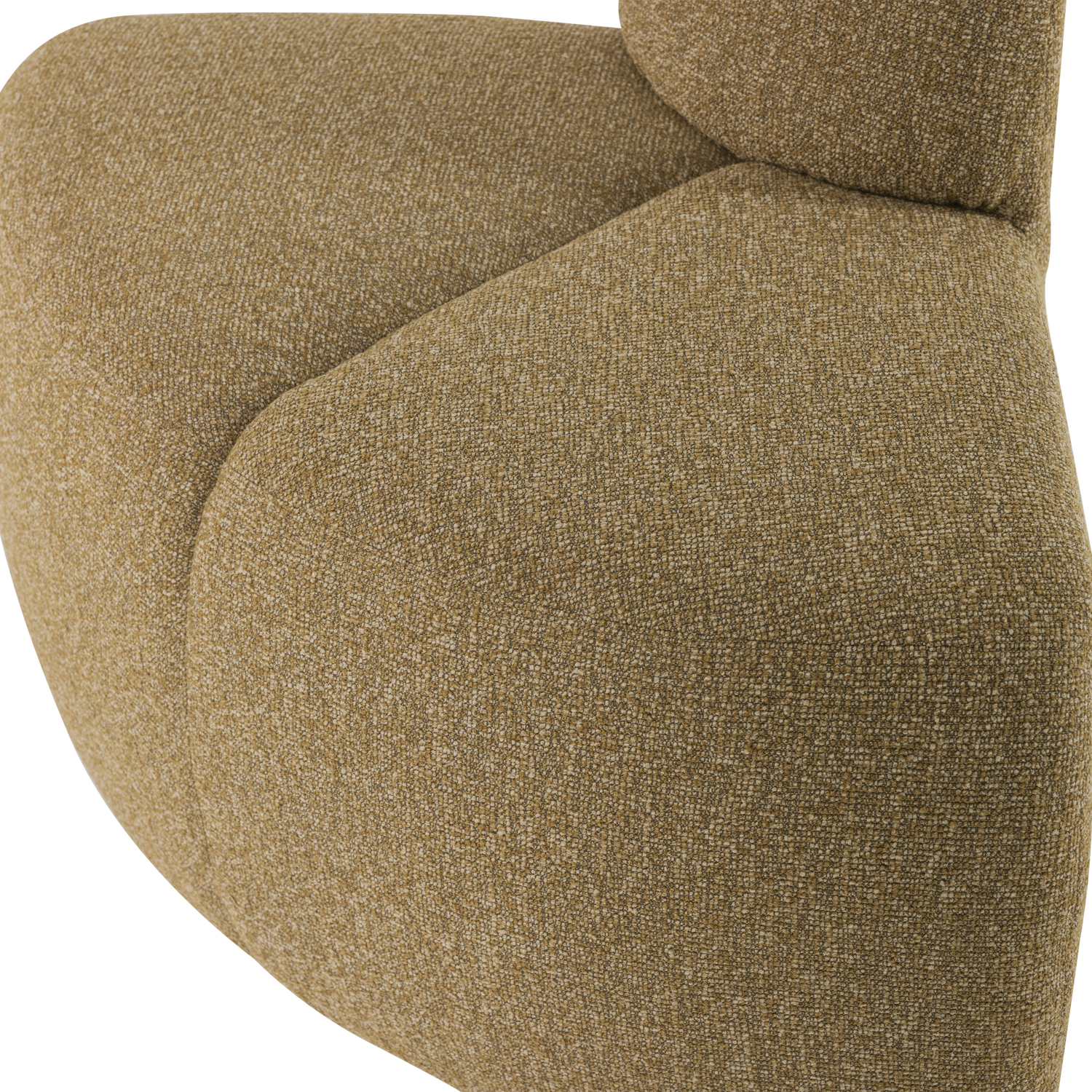 MOJO Modular Sofa - Rounded Corner Element in Honey Bouclé