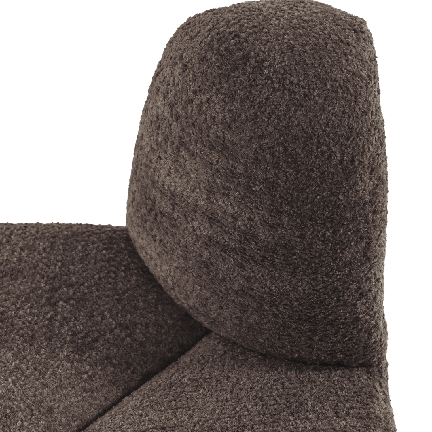 MOJO Modular Sofa - Rounded Corner Element in Brown Chenille
