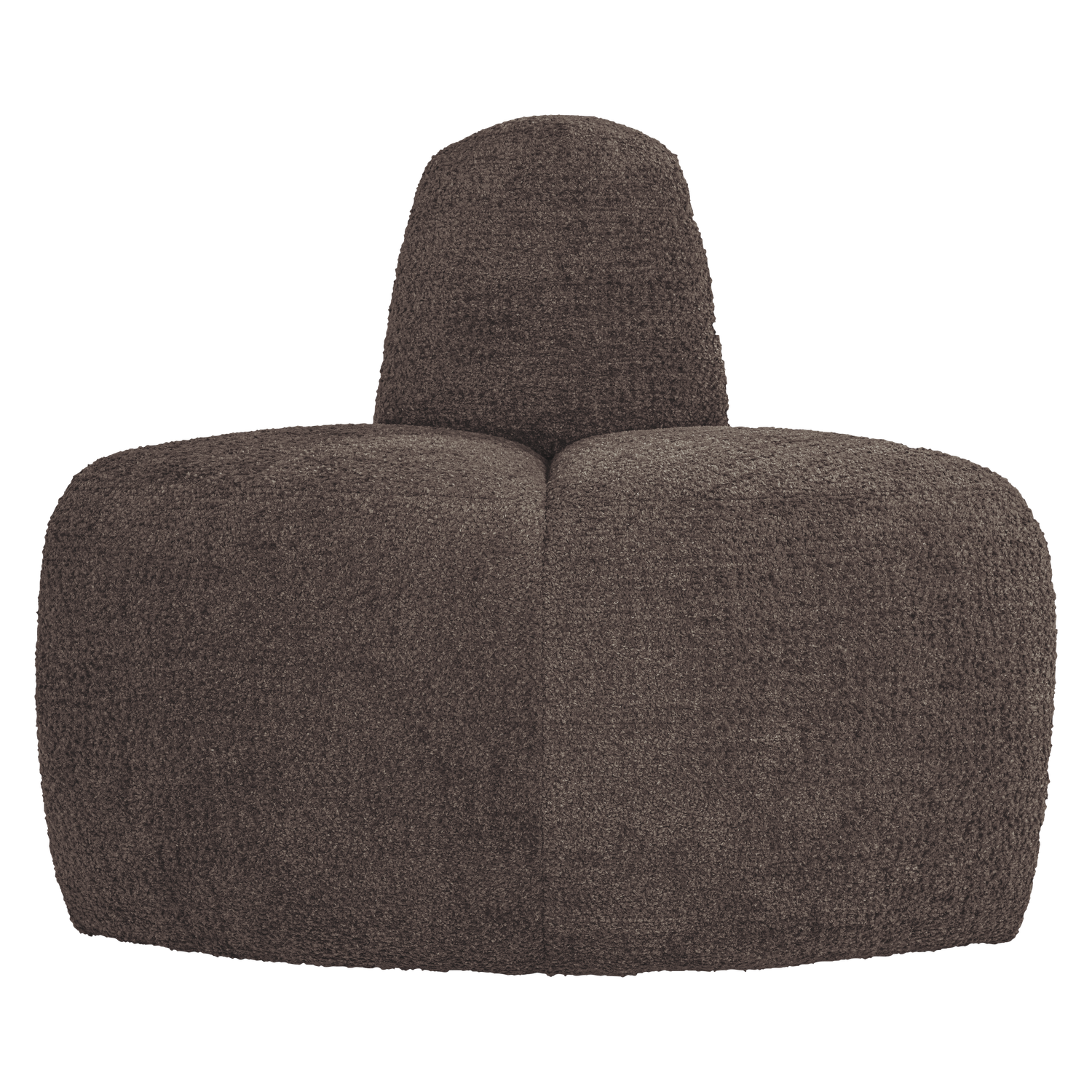 MOJO Modular Sofa - Rounded Corner Element in Brown Chenille