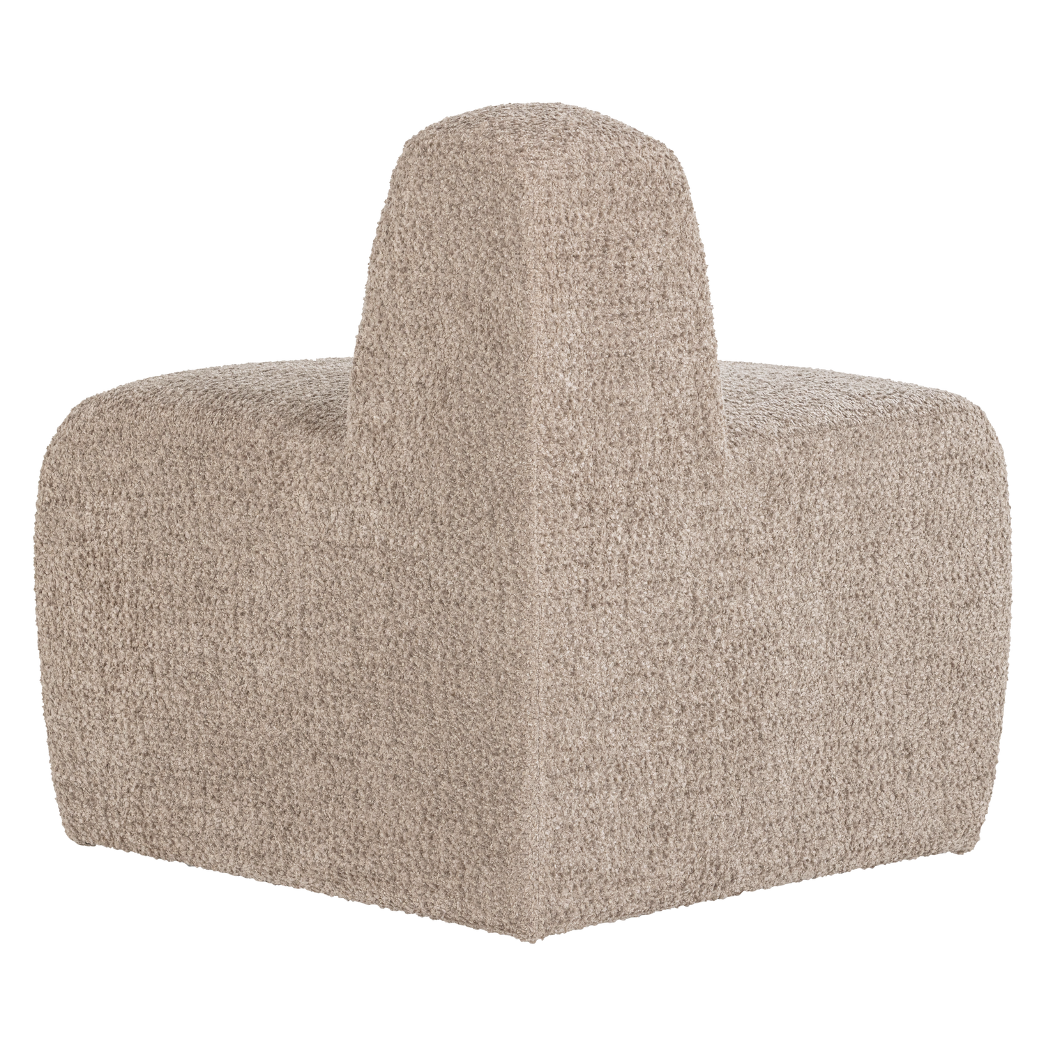 MOJO Modular Sofa - Rounded Corner Element in Beige Chenille
