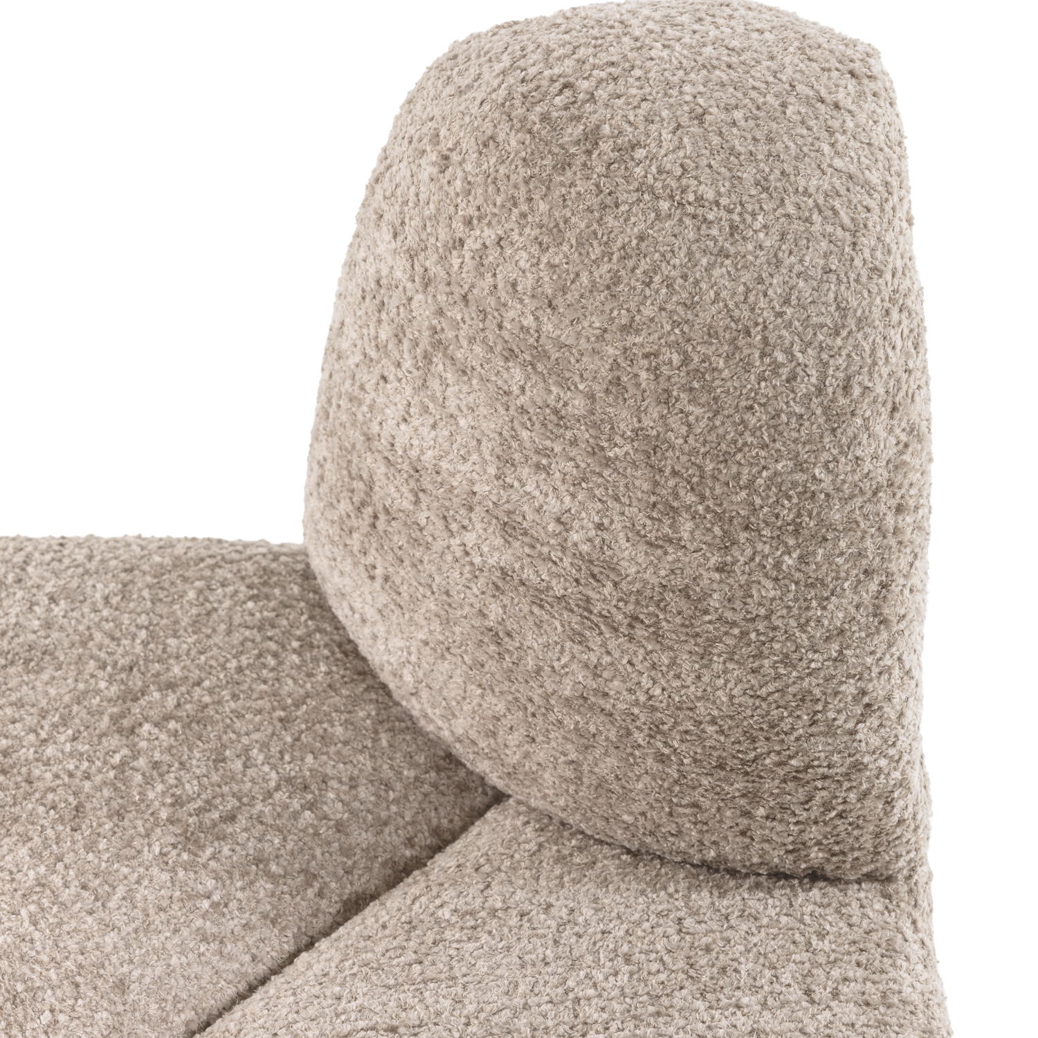 MOJO Modular Sofa - Rounded Corner Element in Beige Chenille