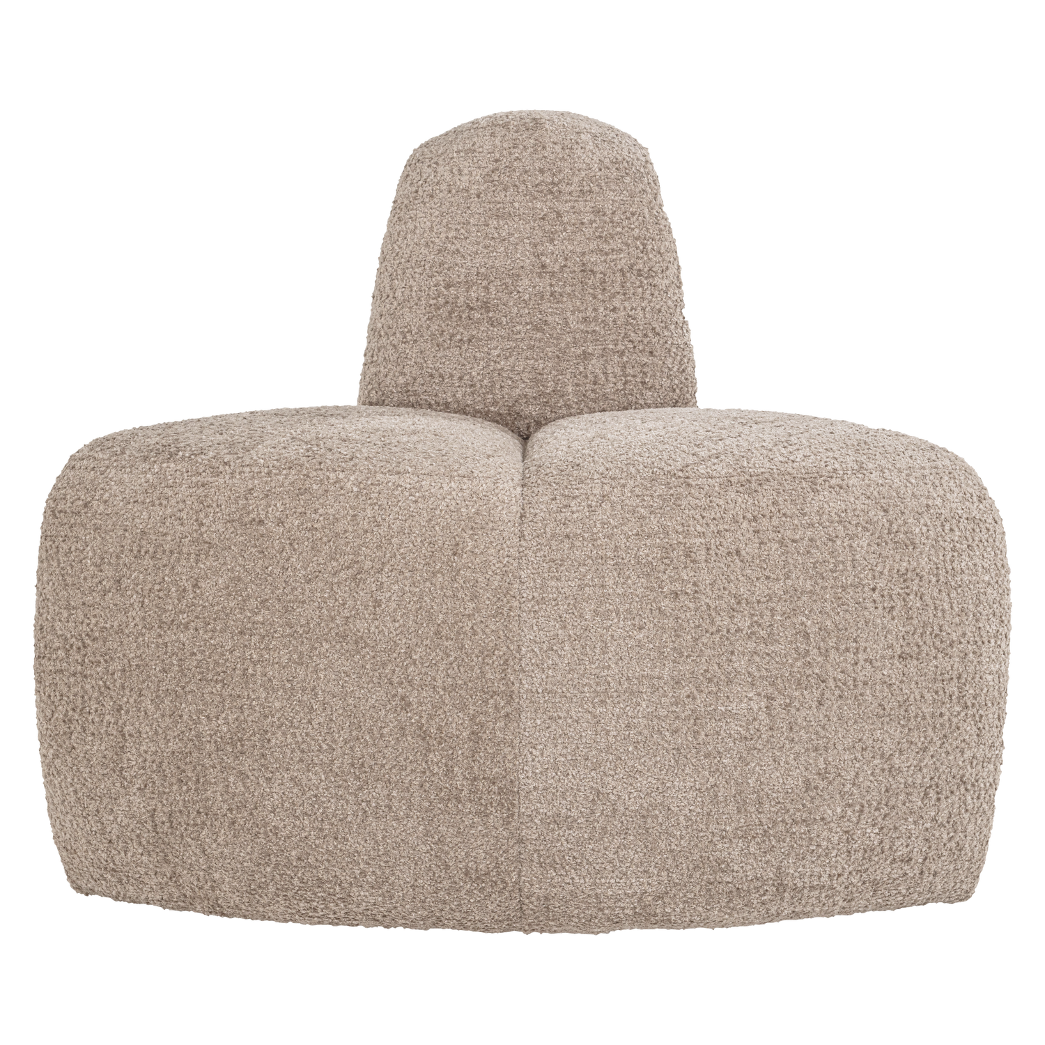 MOJO Modular Sofa - Rounded Corner Element in Beige Chenille