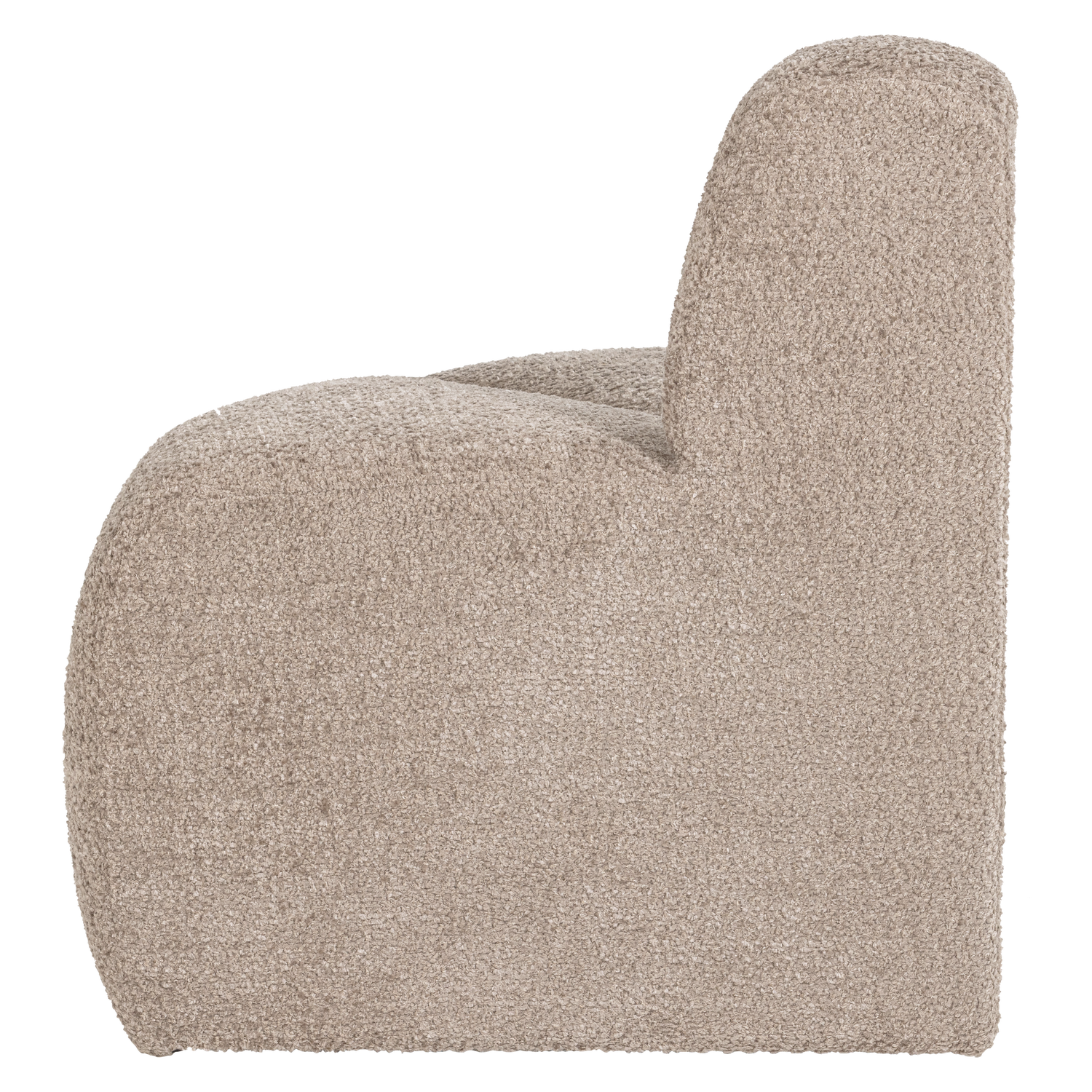 MOJO Modular Sofa - Rounded Corner Element in Beige Chenille
