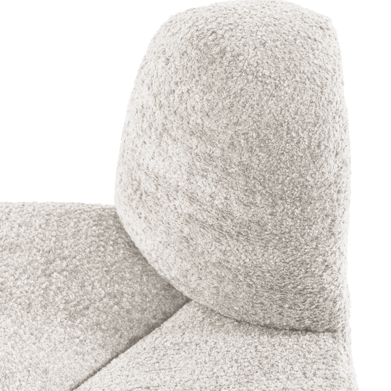 MOJO Modular Sofa - Rounded Corner Element in Ecru Chenille