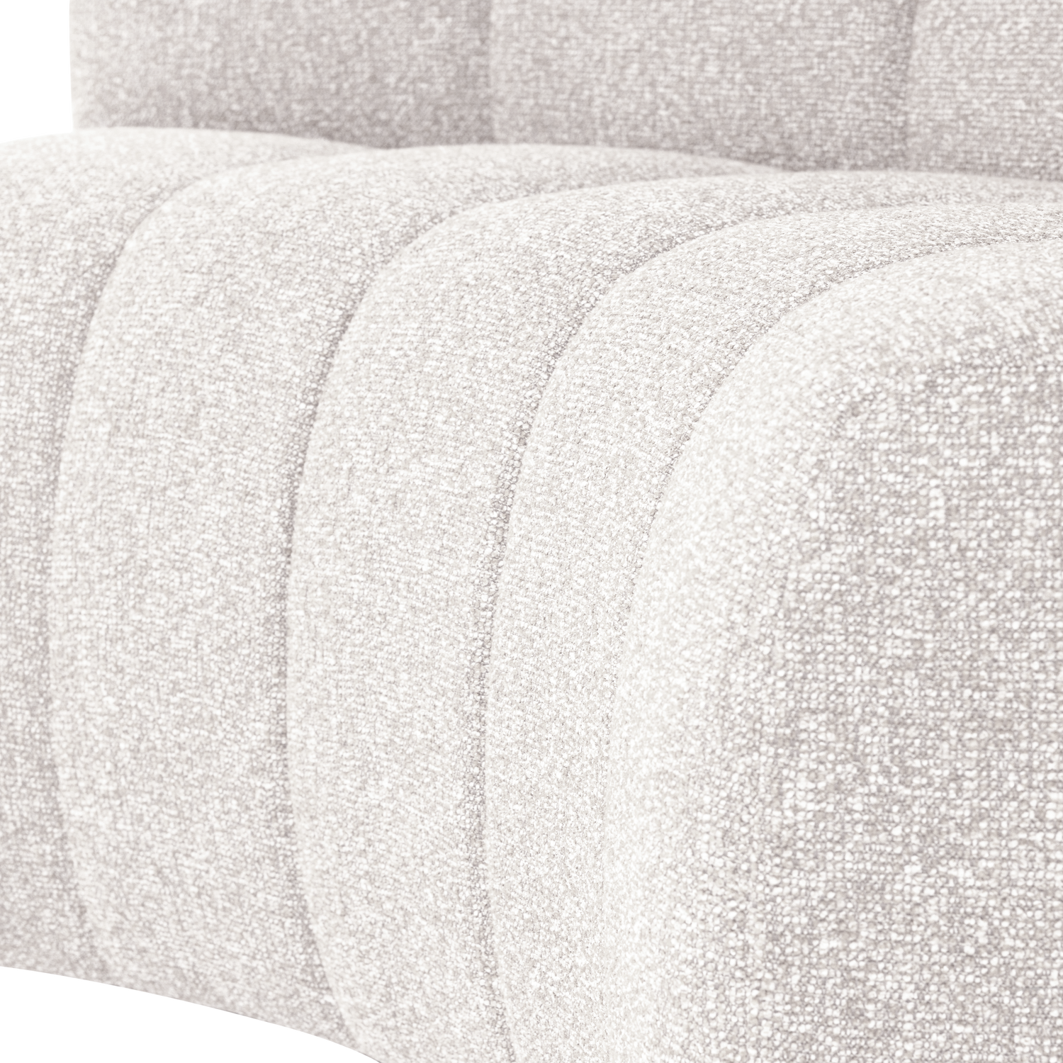 MOJO Modular Sofa - Curved Corner Element in Ecru Bouclé