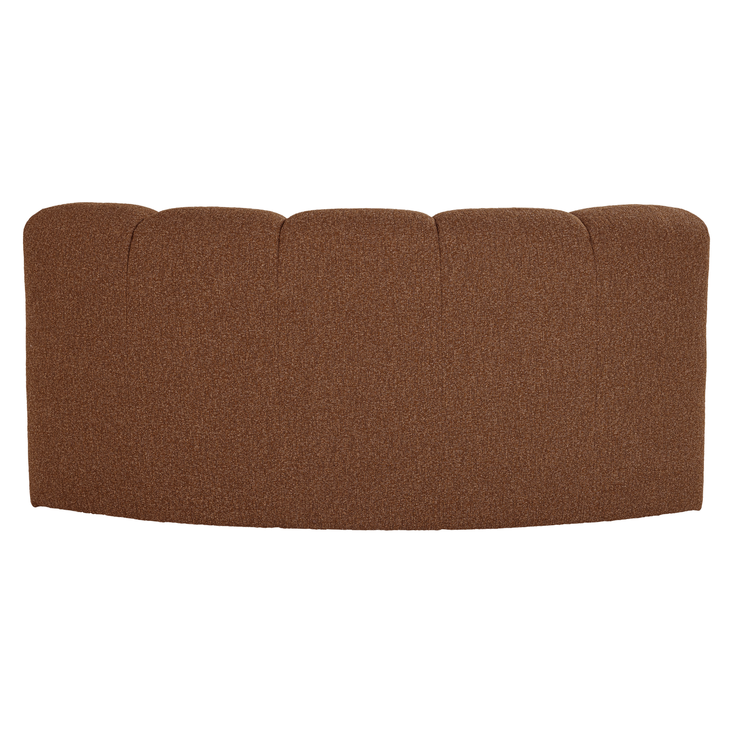 MOJO Modular Sofa - Curved Corner Element in Brick Brown Bouclé