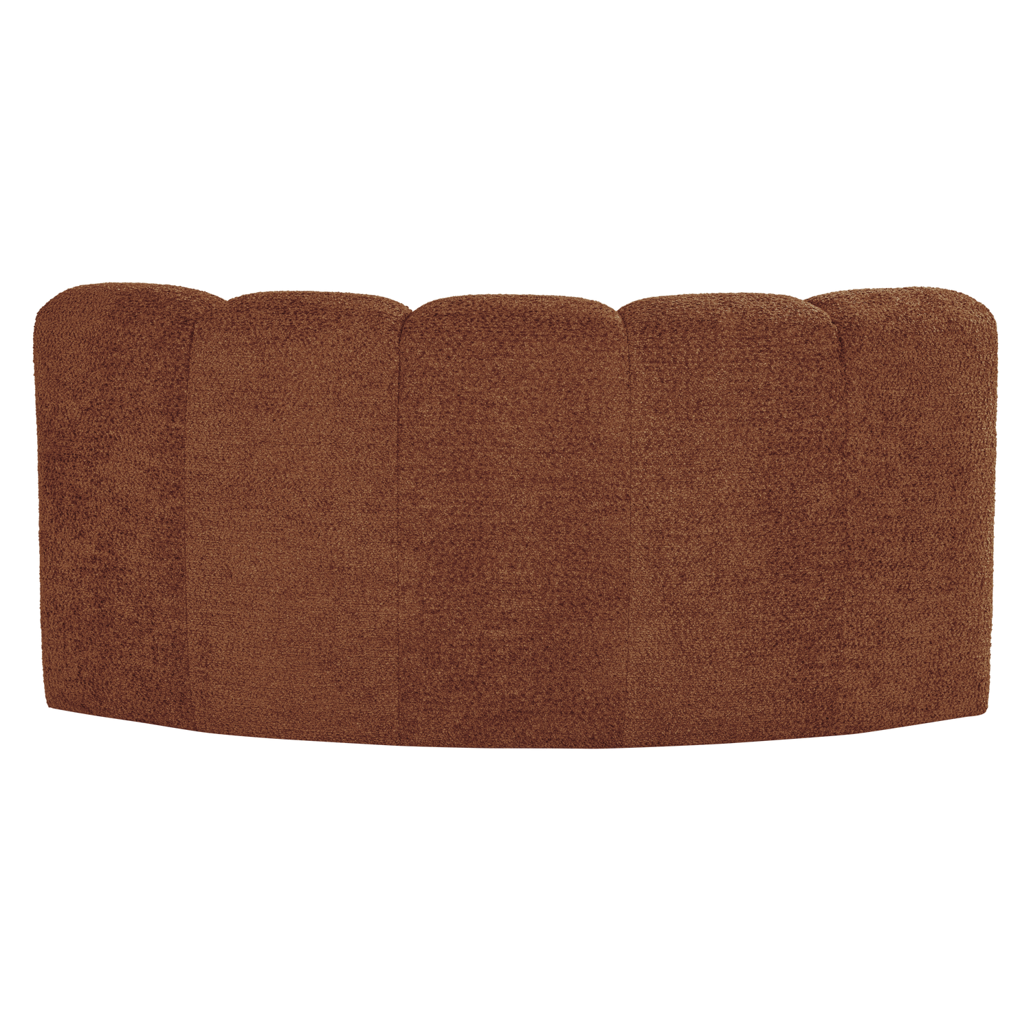 Sofa modułowa MOJO BENCH - element narożny półokrągły rdzawy brązowy baranek – Woood