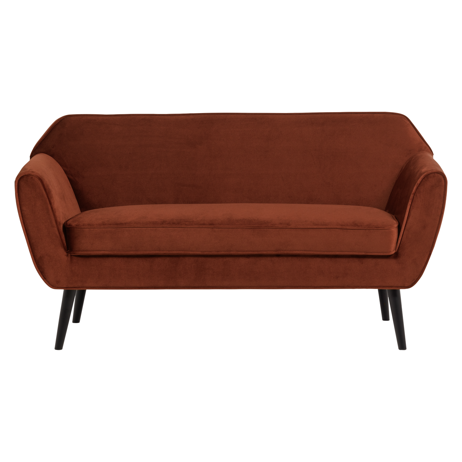 Rocco Brick Brown Velvet 2-Seater Sofa