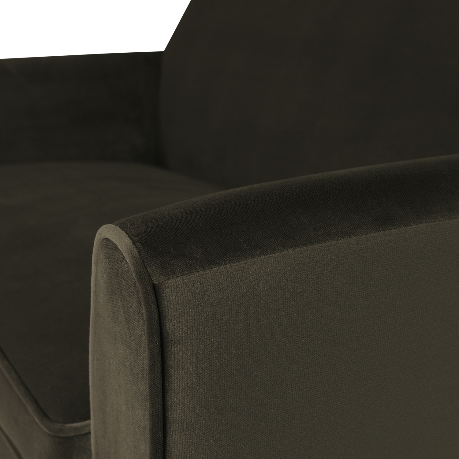 Sofa aus Samt 2-sitzig ROCCO olivgrün