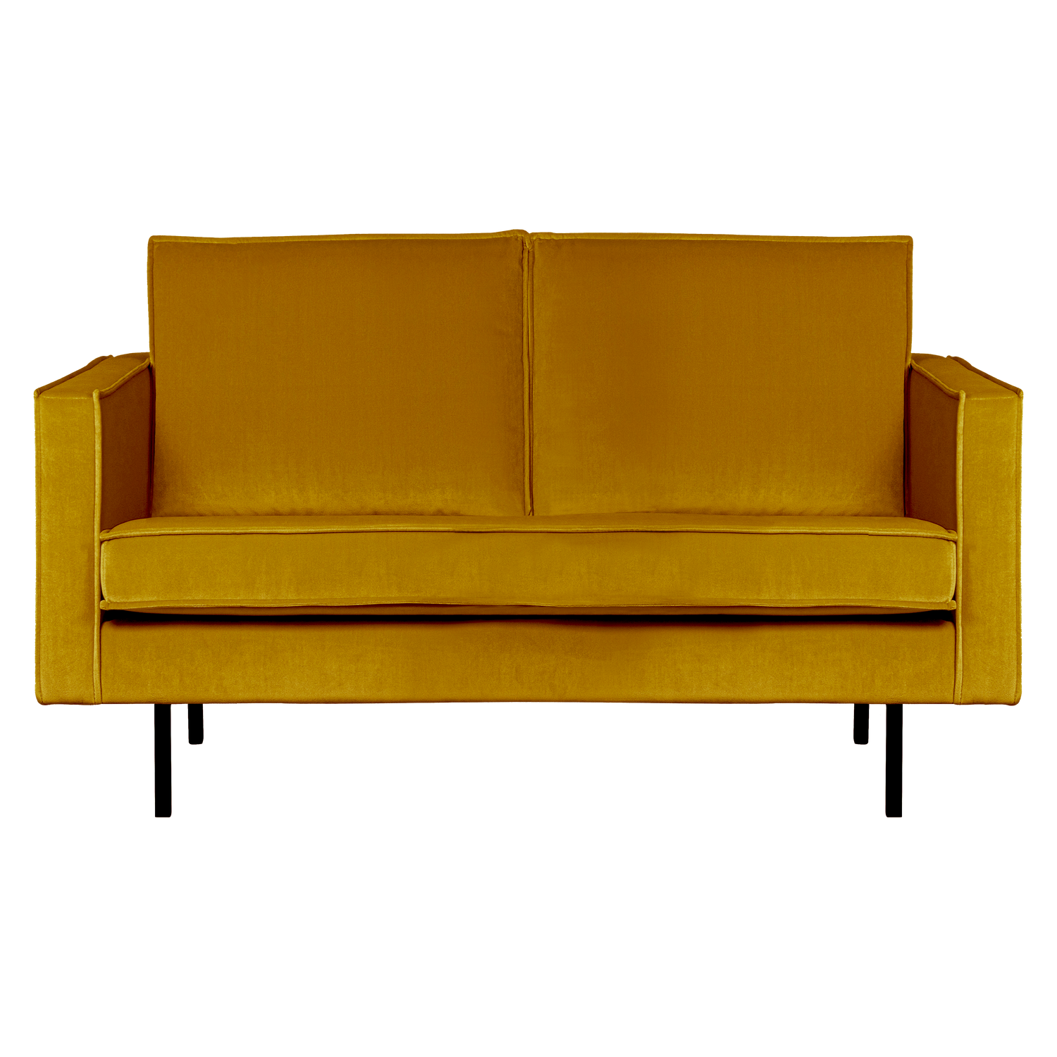 Sofa aksamitna 2-osobowa RODEO musztardowy – Woood