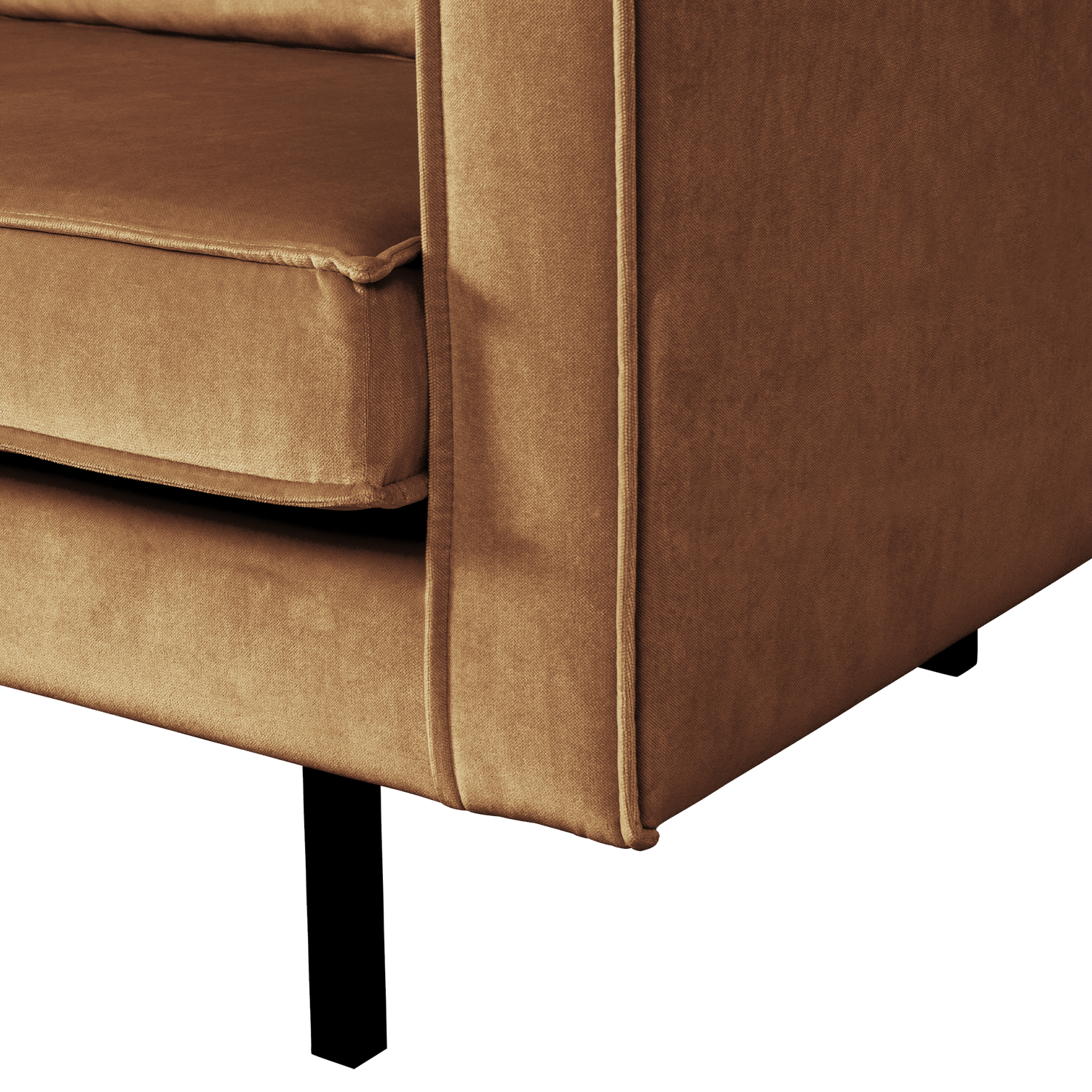 Sofa aus Samt 2-sitzig RODEO honigfarben