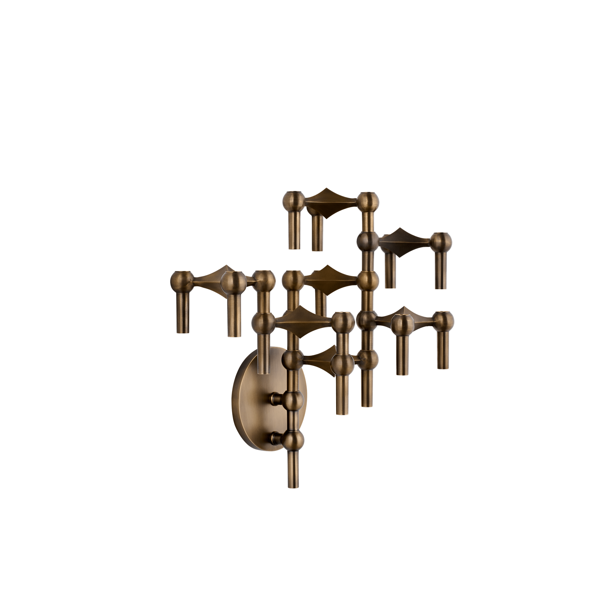 Wandkerze STOFF NAGEL brüniertes Messing