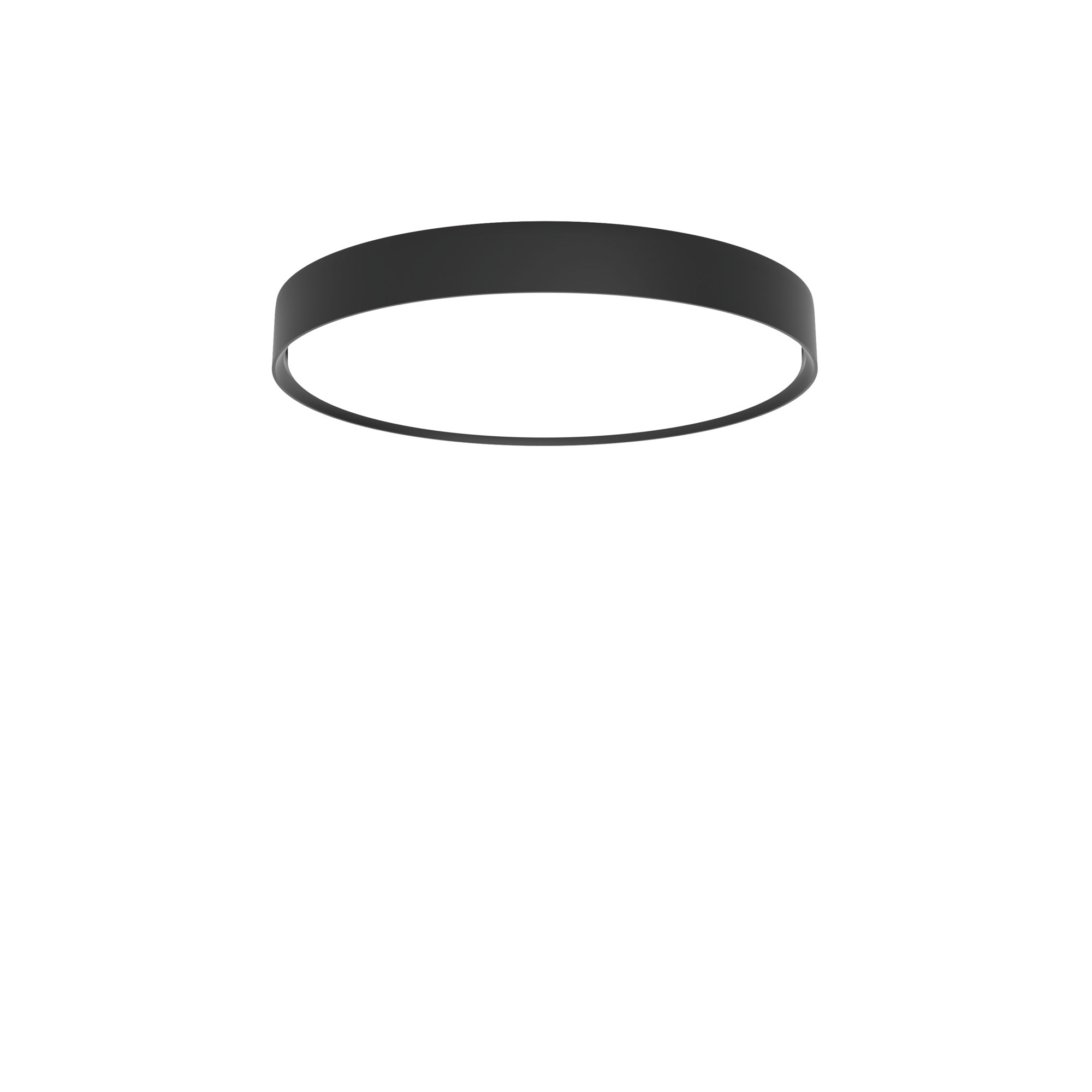LP SLIM ROUND SEMI-RECESSED black recessed ceiling light
