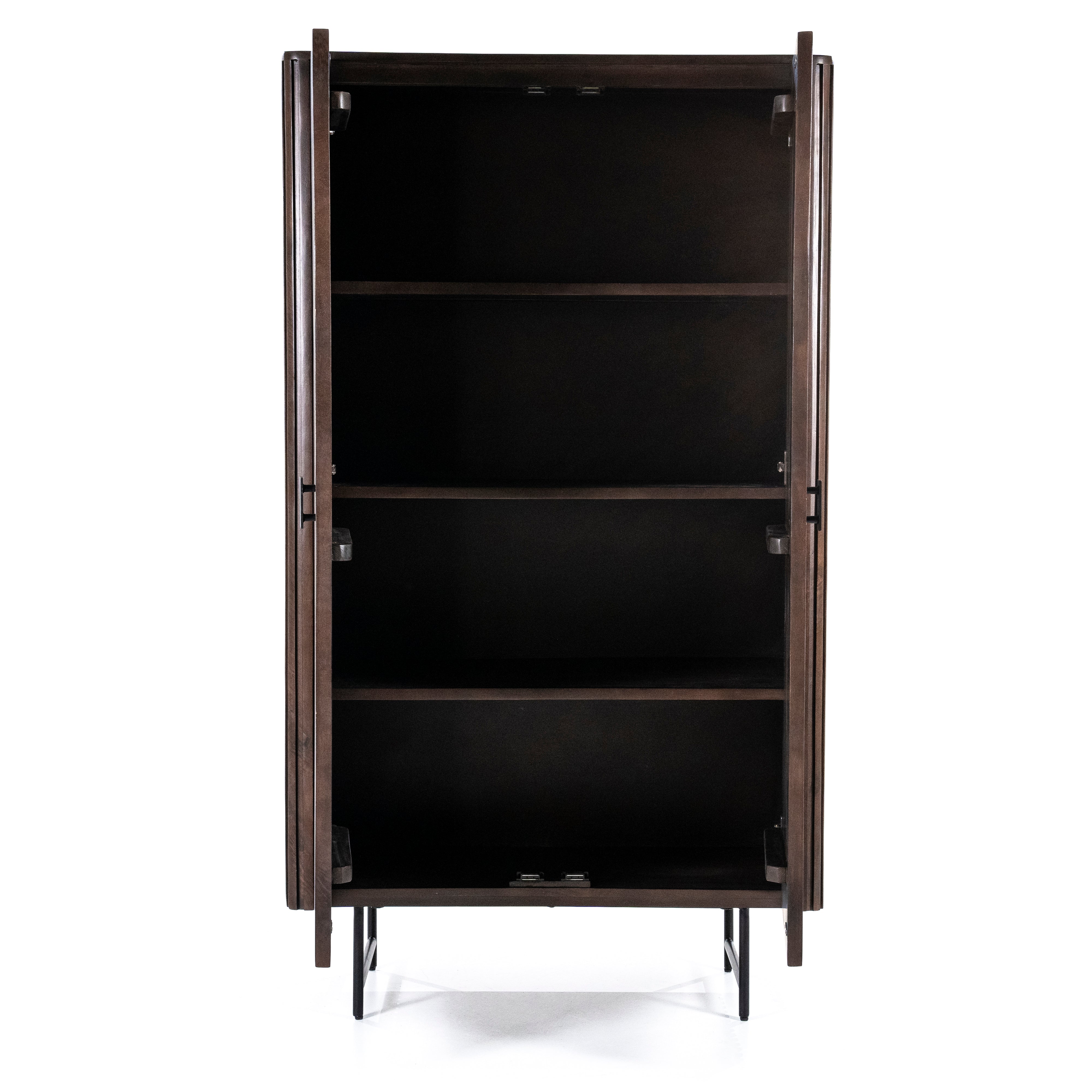 REMI wardrobe dark brown mango wood