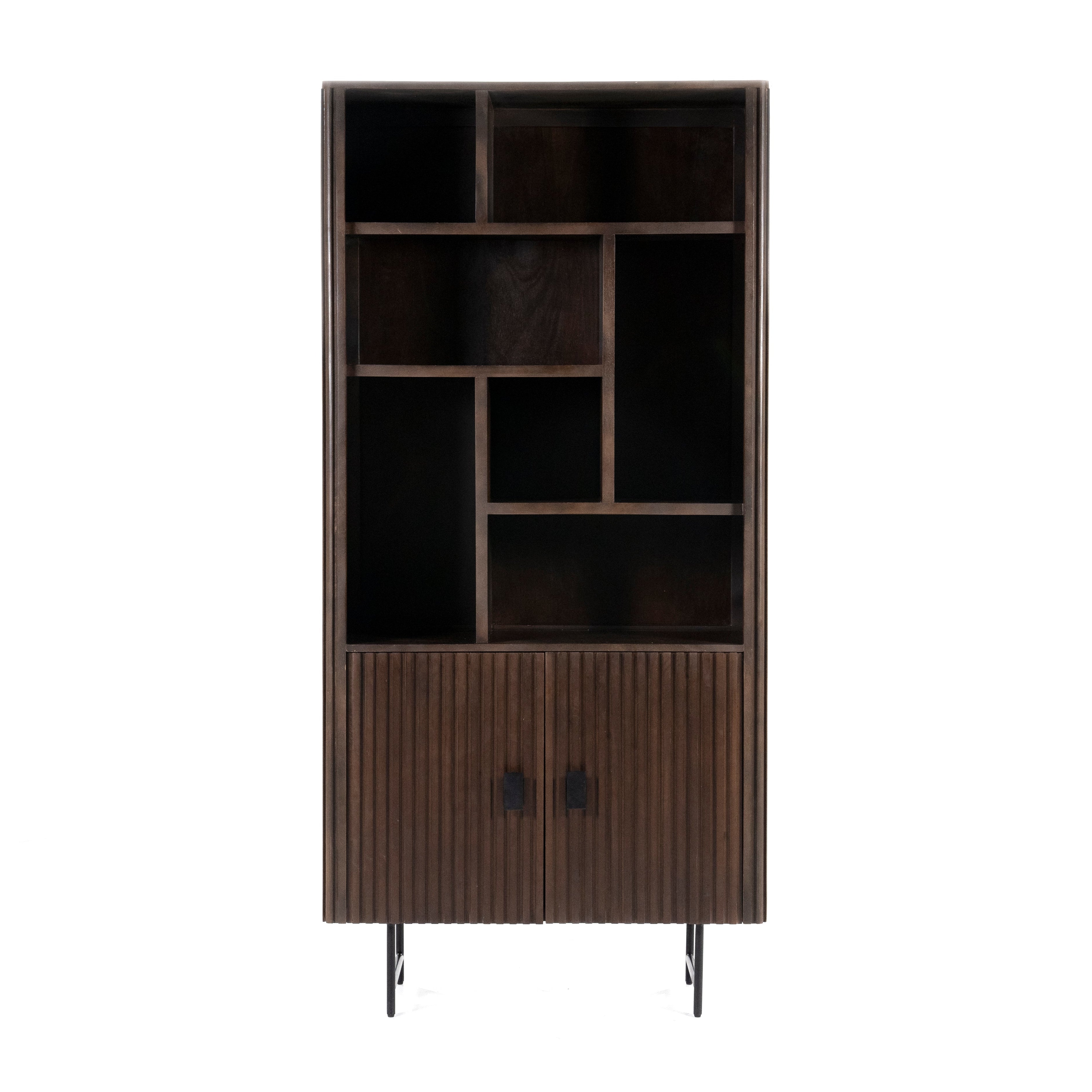 REMI Shelf dark brown mango wood