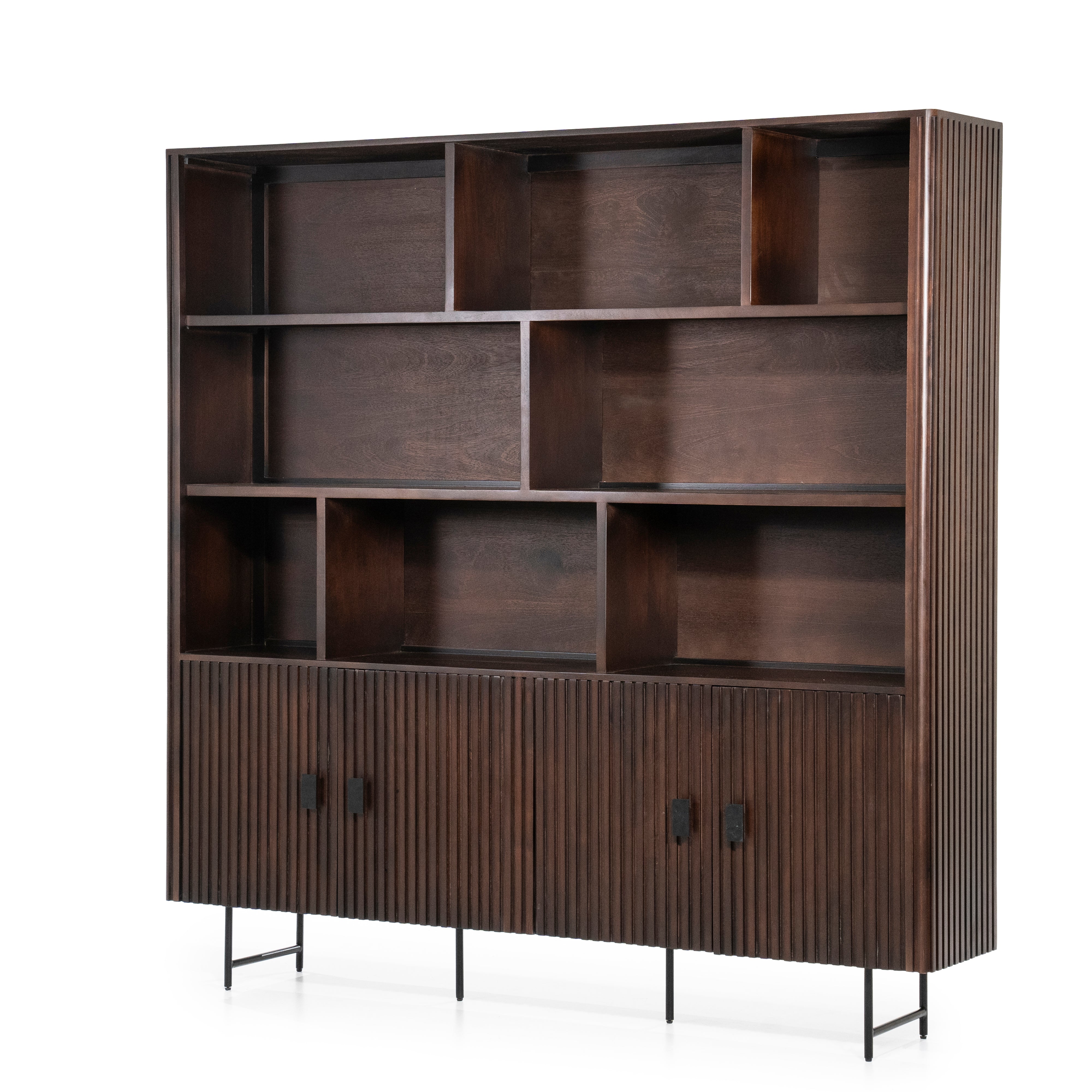 REMI Shelf dark brown mango wood