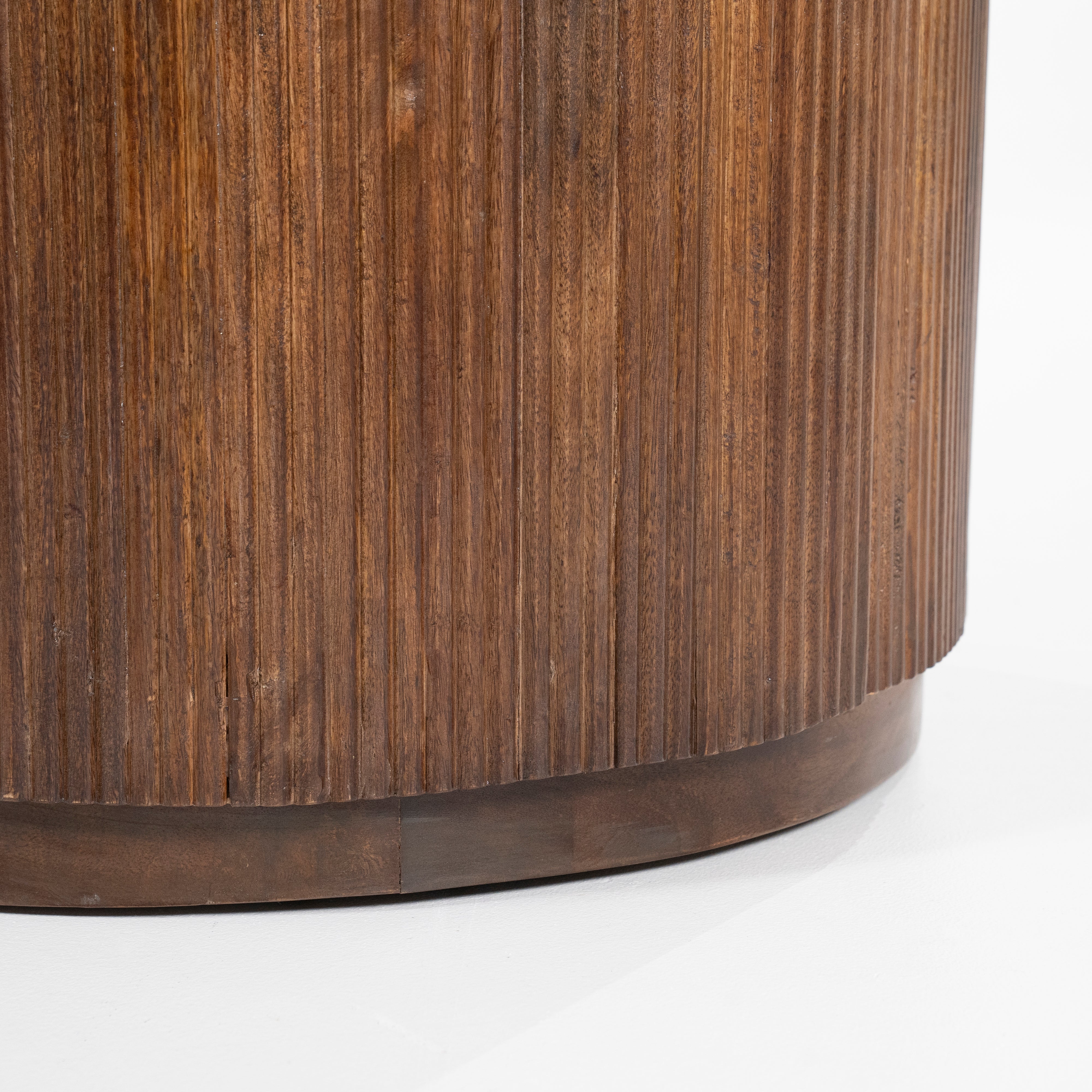 MARI desk made of mango wood with a travertine top