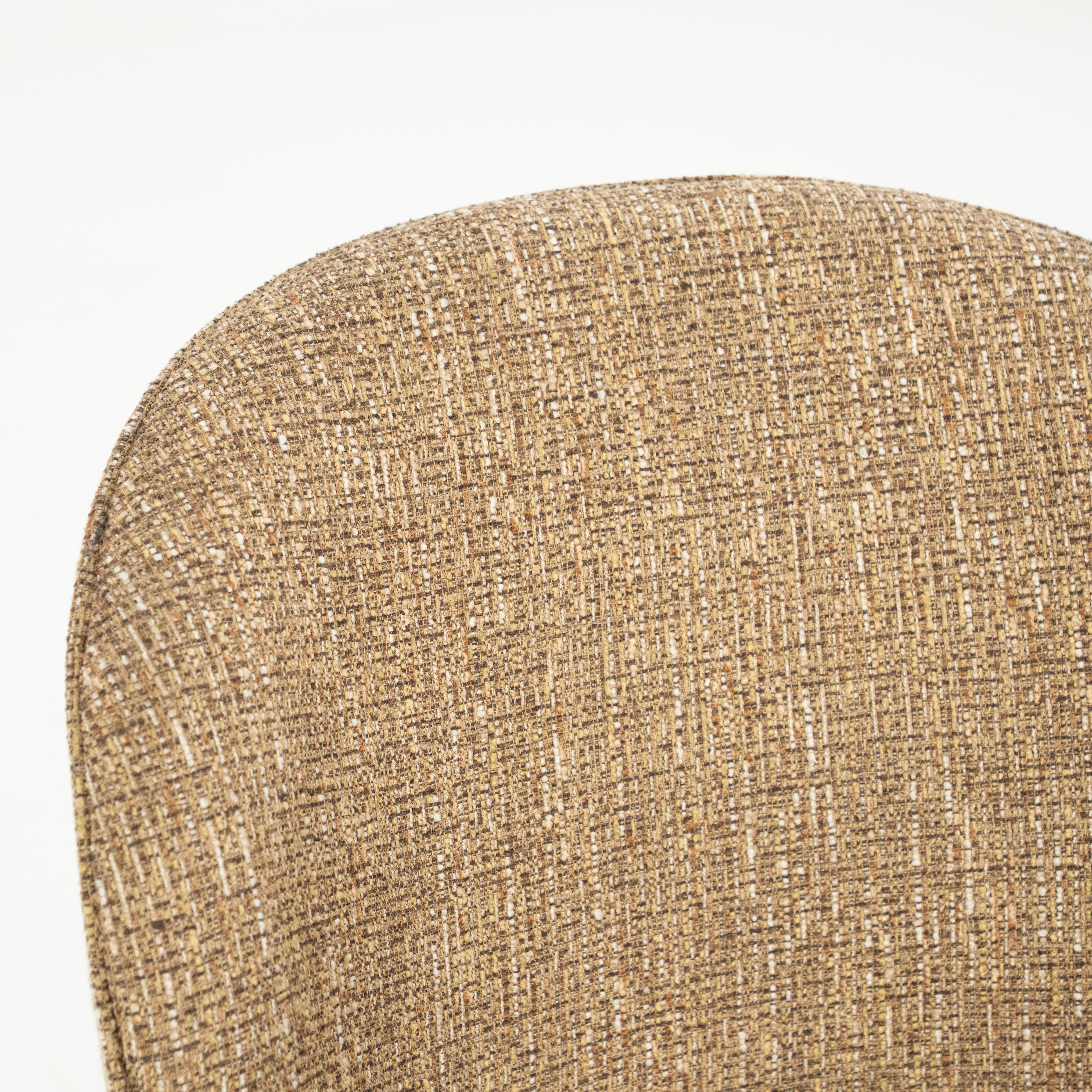 MOLLY taupe swivel chair with cream base