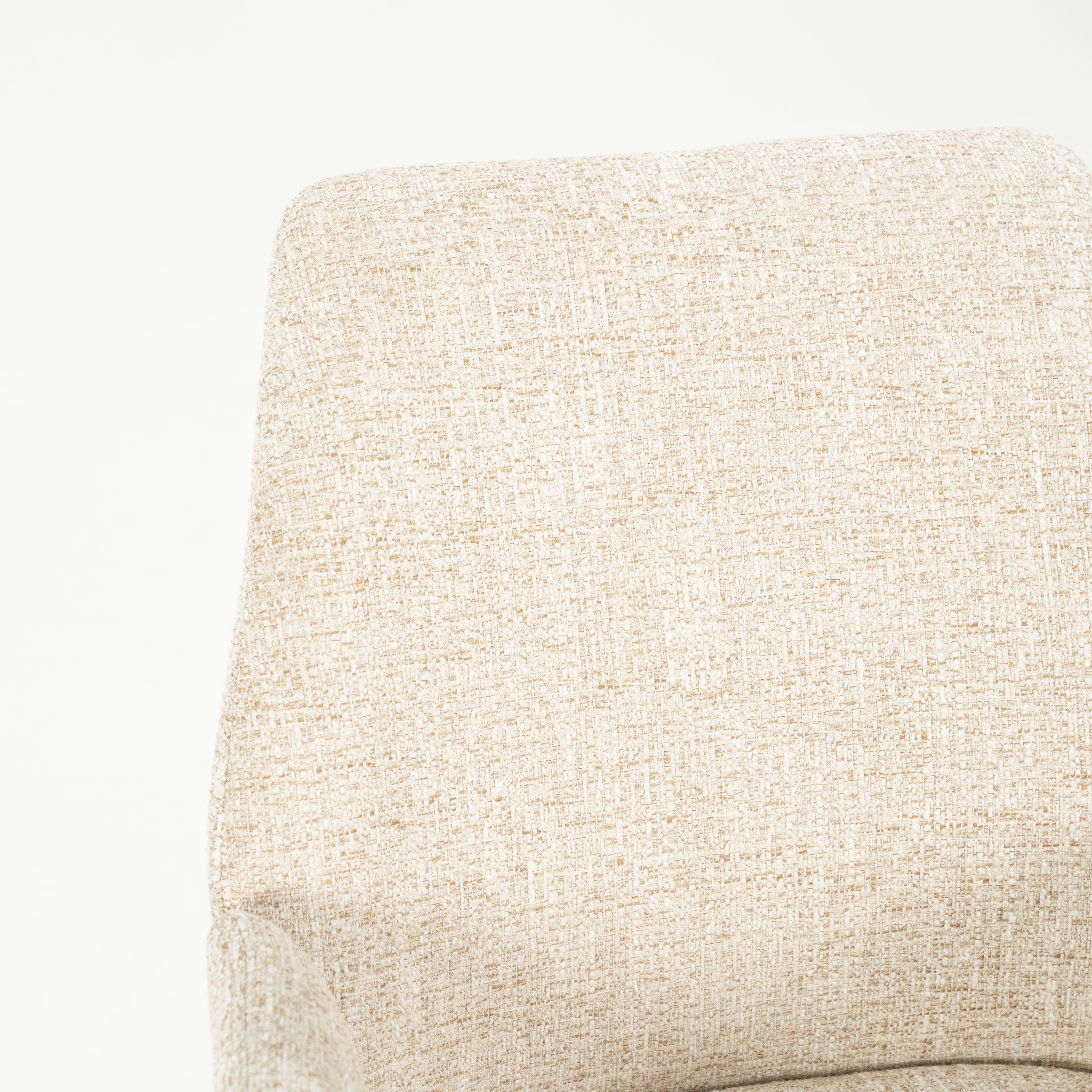 Stuhl INDY creme mit schwarzem Gestell