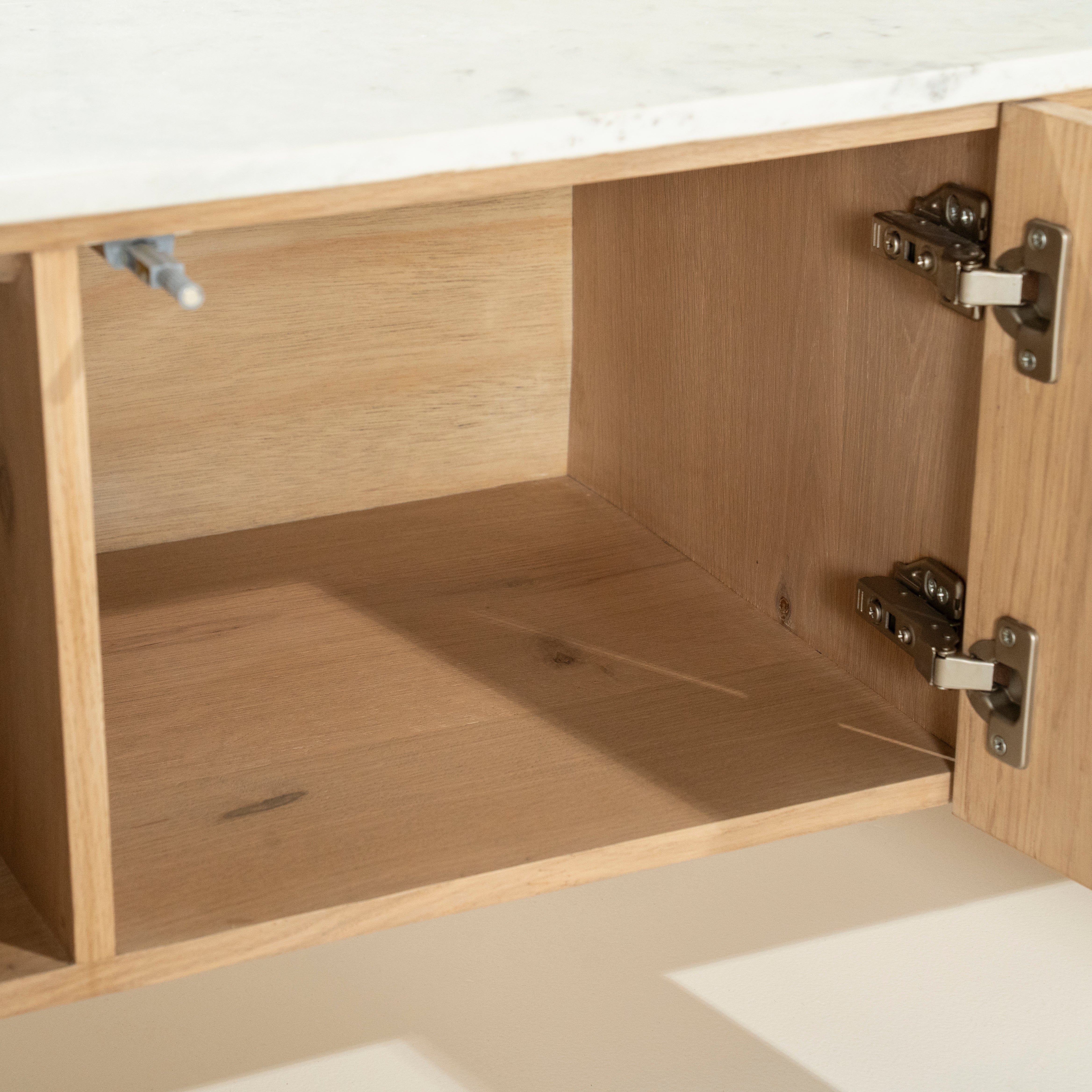 RTV cabinet DON oak wood with marble top