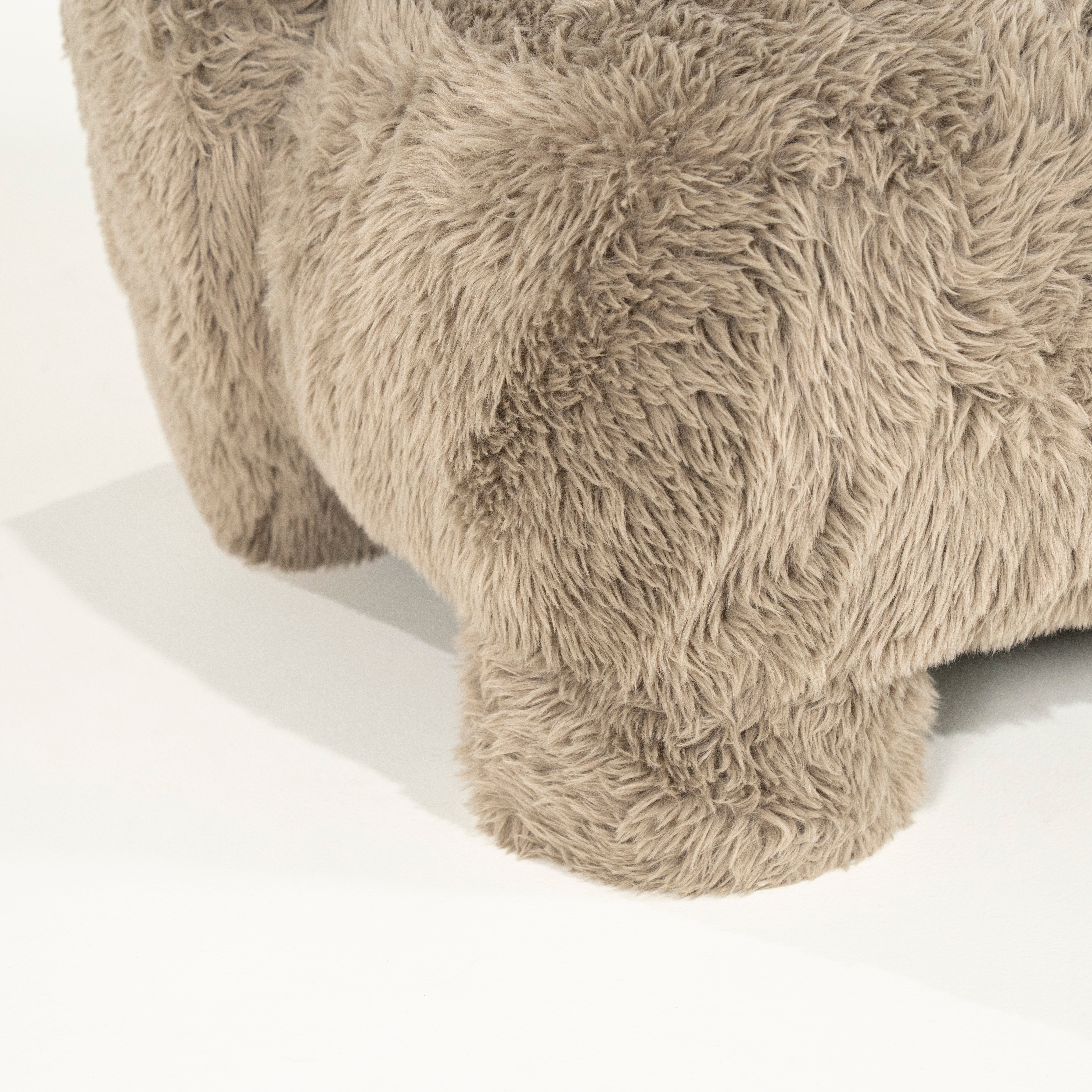 SAMSON fur armchair taupe