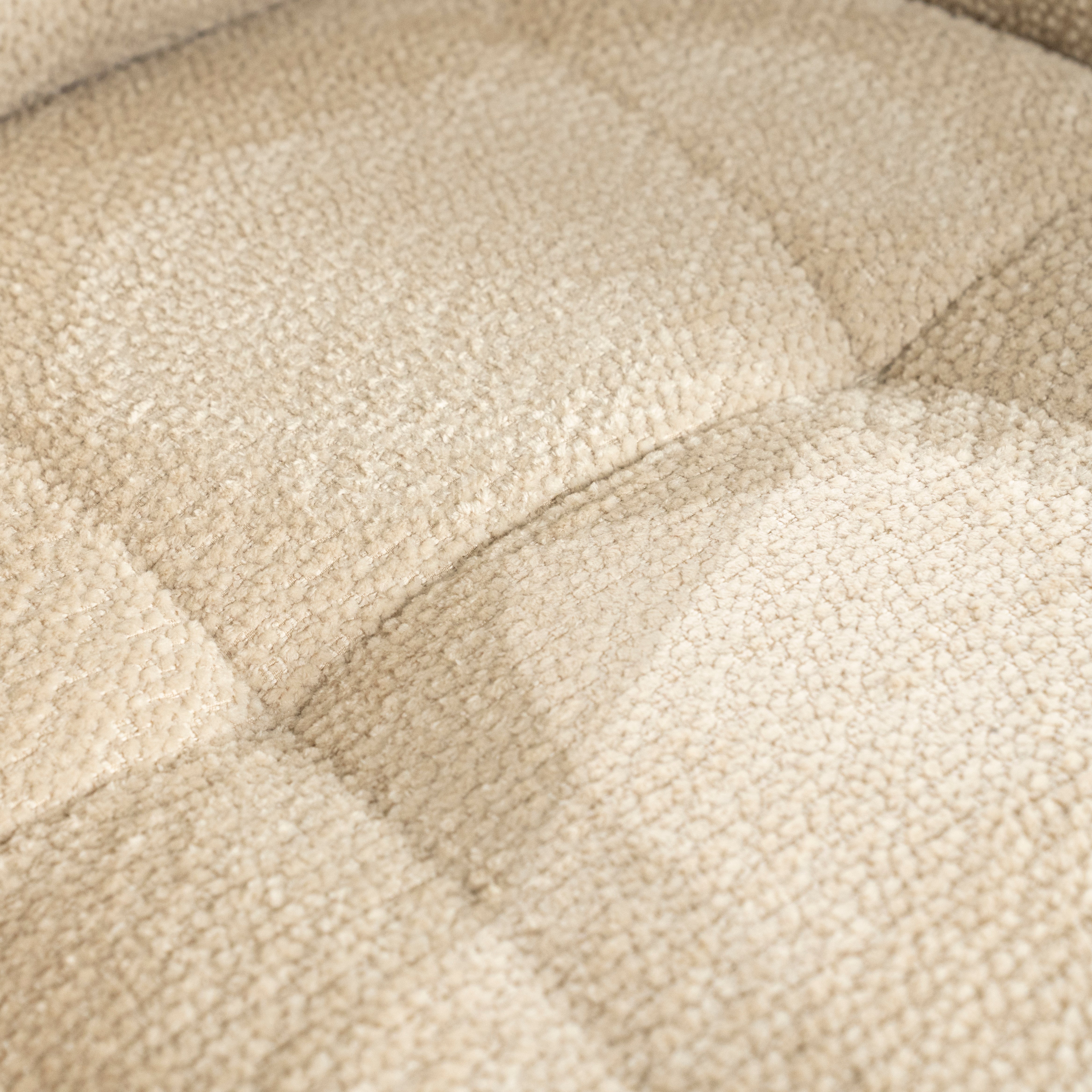 Drehstuhl HUGO beige mit dunkelbraunem Fuß