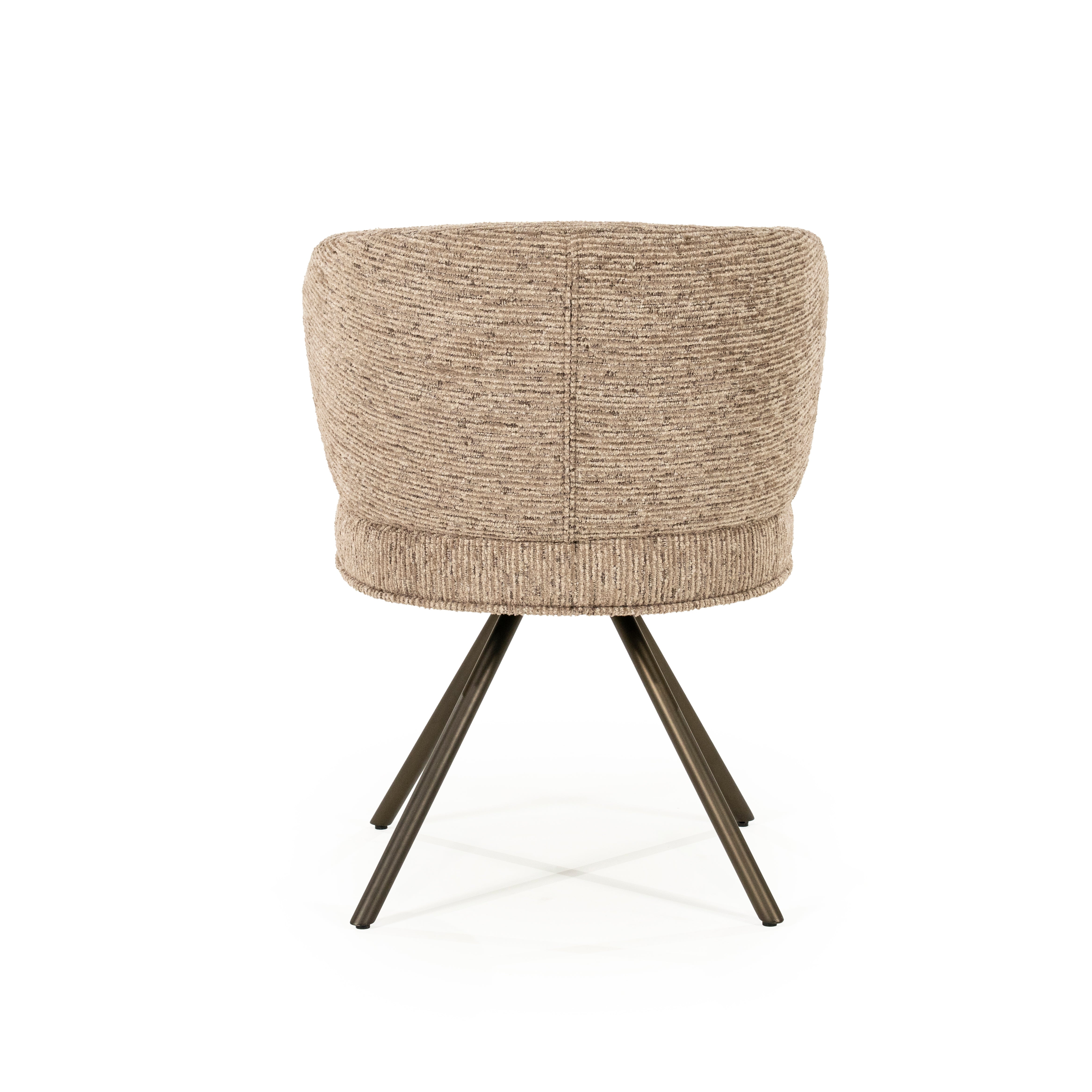 Drehstuhl JAYSON braun mit dunkelbraunem Fuß