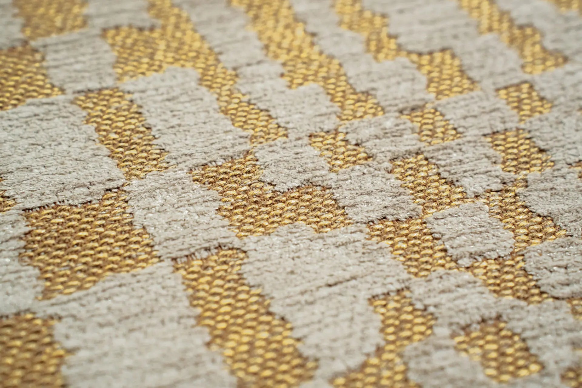 Oval Rug BERBER ERG Yellow with Beige