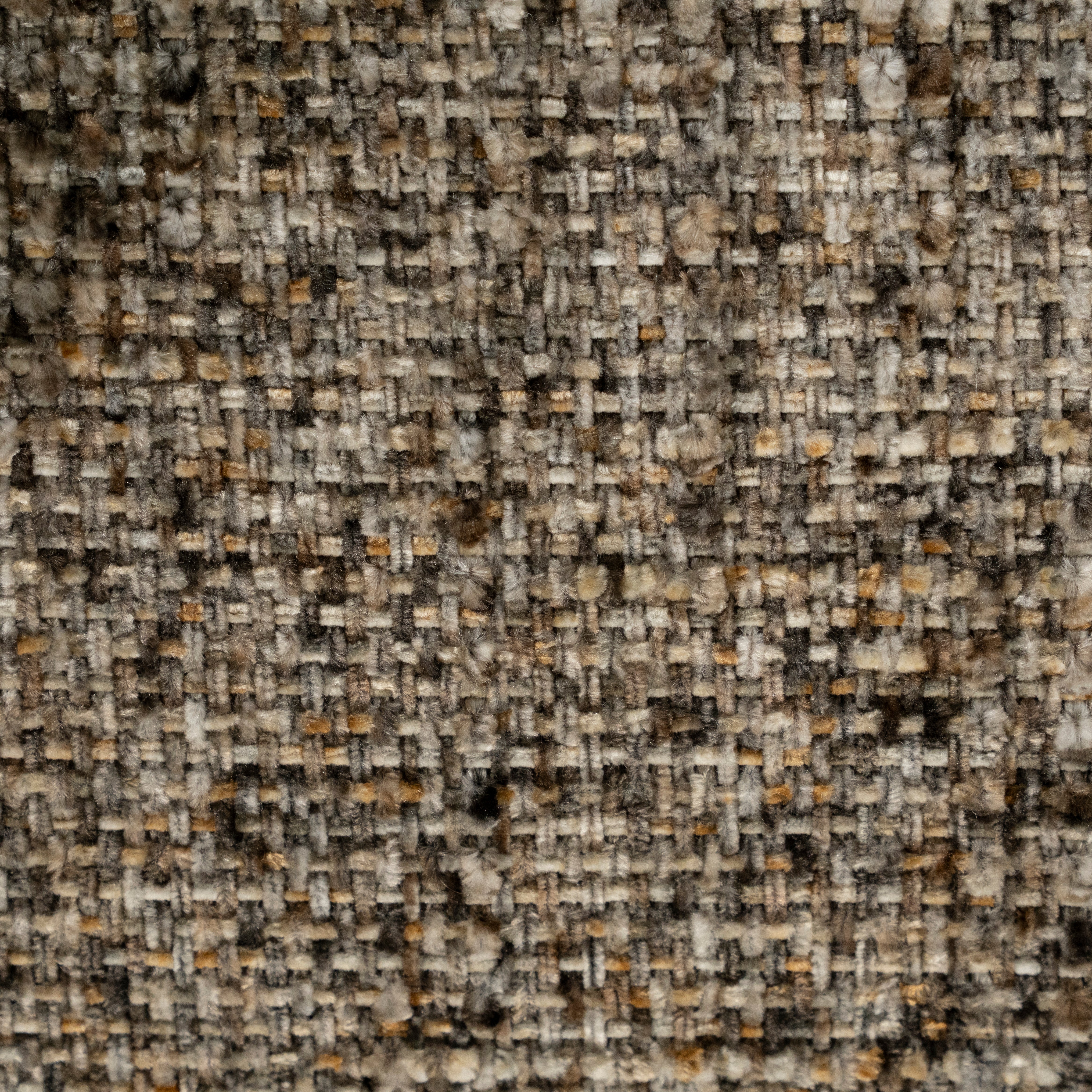 Drehstuhl DARCIO grau-braun meliert mit dunkelbraunem Fußteil